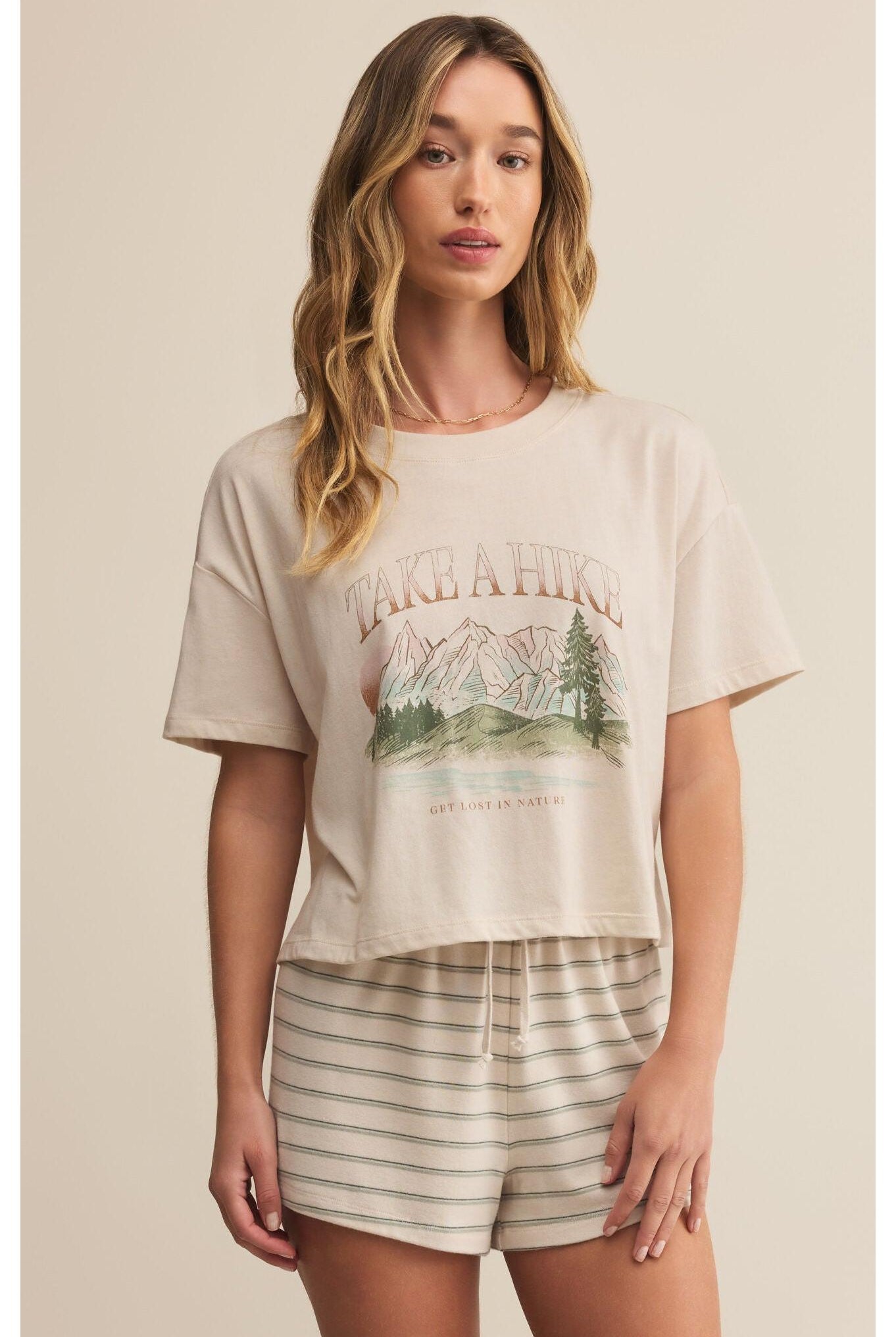 Z Supply Lounge Vintage Wanderlust Tee In Crystal-Tops-Z Supply Lounge-Deja Nu Boutique, Women's Fashion Boutique in Lampasas, Texas