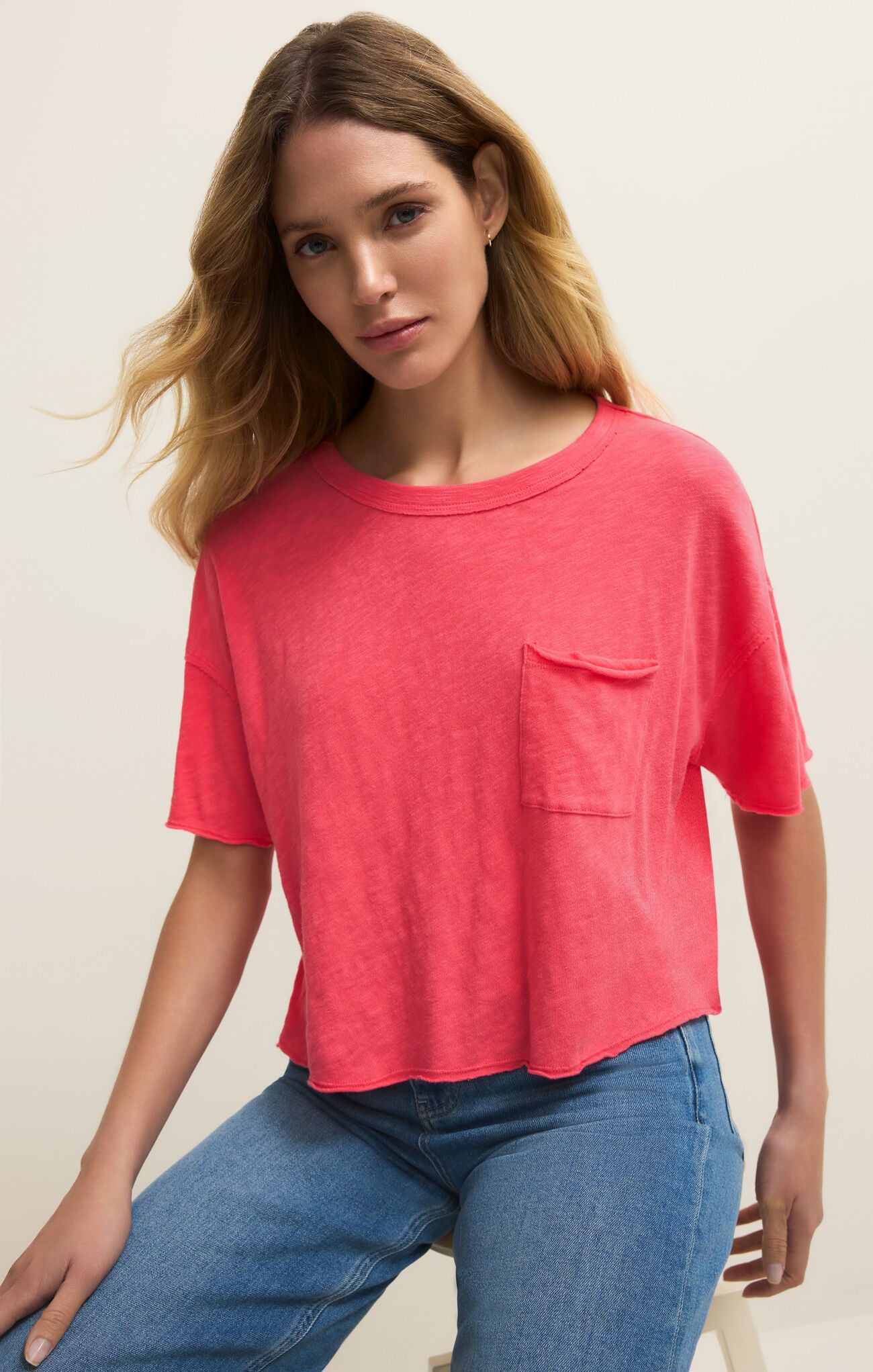 Z Supply Activewear Everyday Pocket Tee in Paloma-T-Shirts-Z Supply Activewear-Deja Nu Boutique, Women's Fashion Boutique in Lampasas, Texas