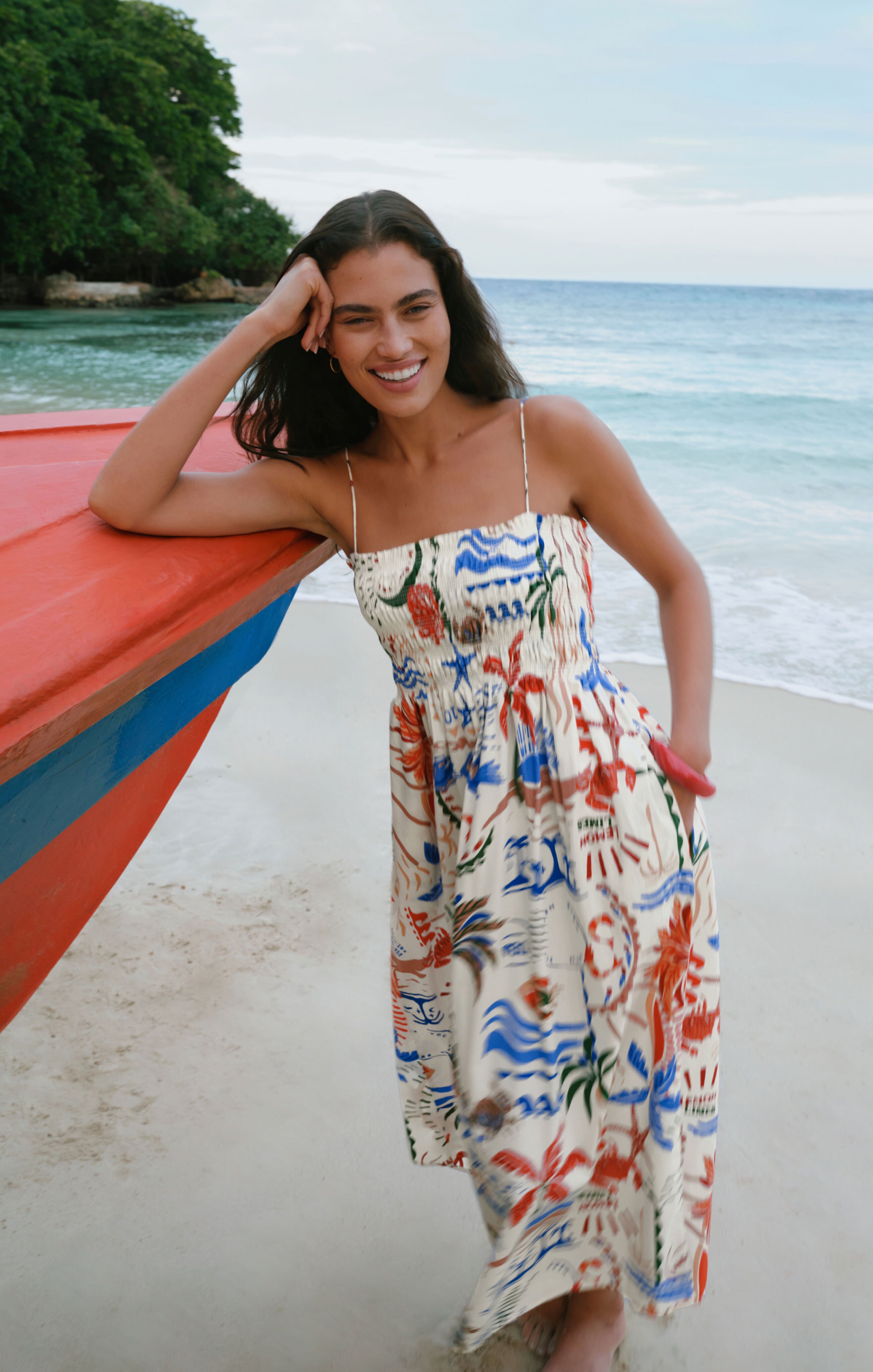 Z Supply Cornelia Ami Floral Midi Dress – Multi-Midi Dresses-Z Supply-Deja Nu Boutique, Women's Fashion Boutique in Lampasas, Texas