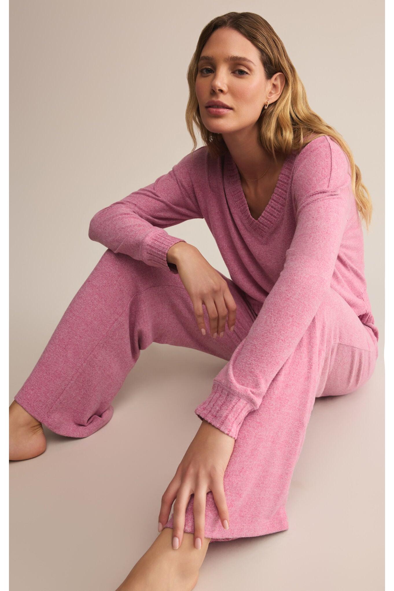 Z Supply Lounge Courtney Long Sleeve Top in Sweet Plum-Tops-Z Supply Lounge-Deja Nu Boutique, Women's Fashion Boutique in Lampasas, Texas