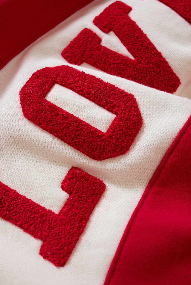 Z Supply Oversized Love Sweatshirt in Kiss Me Red-sweatshirt-Z Supply Lounge-Deja Nu Boutique, Women's Fashion Boutique in Lampasas, Texas