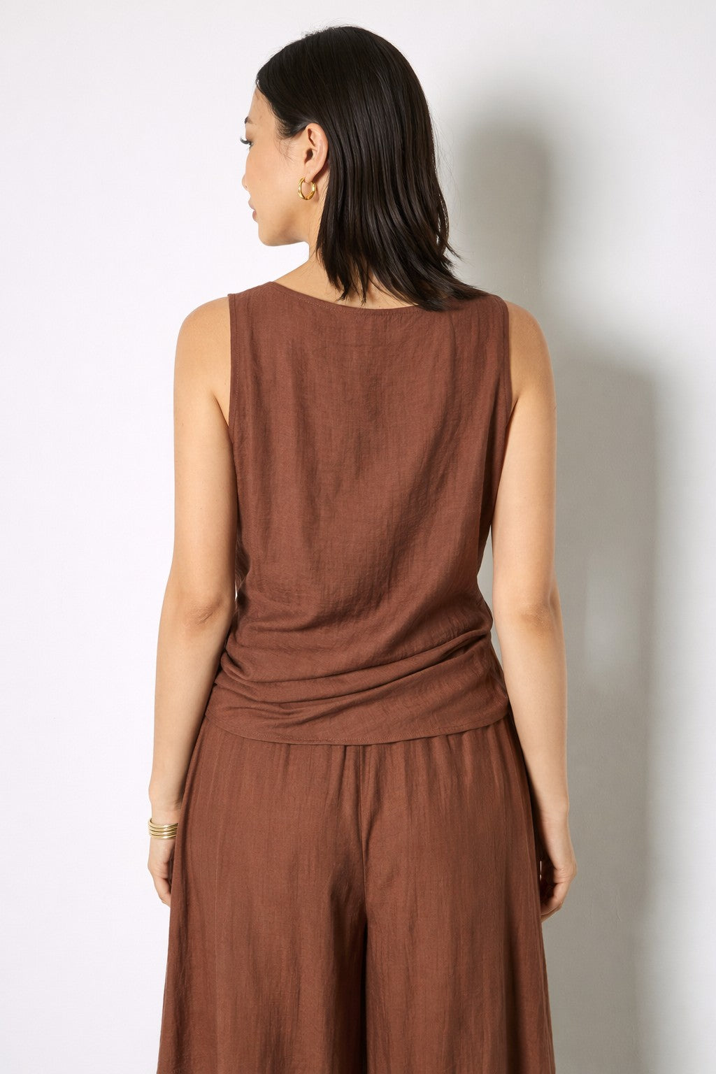 Apricot Side Knot Detail High Neck Top in Brown-tank-Apricot-Deja Nu Boutique, Women's Fashion Boutique in Lampasas, Texas