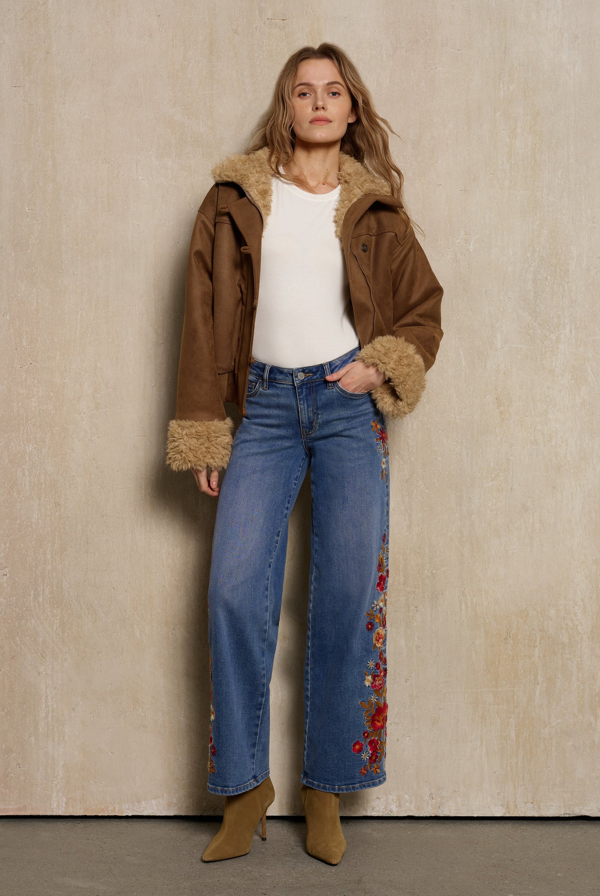 Bayeas New York Autumn Tassel Embroidered Wide Leg Jeans-Jeans-Bayeas-Deja Nu Boutique, Women's Fashion Boutique in Lampasas, Texas
