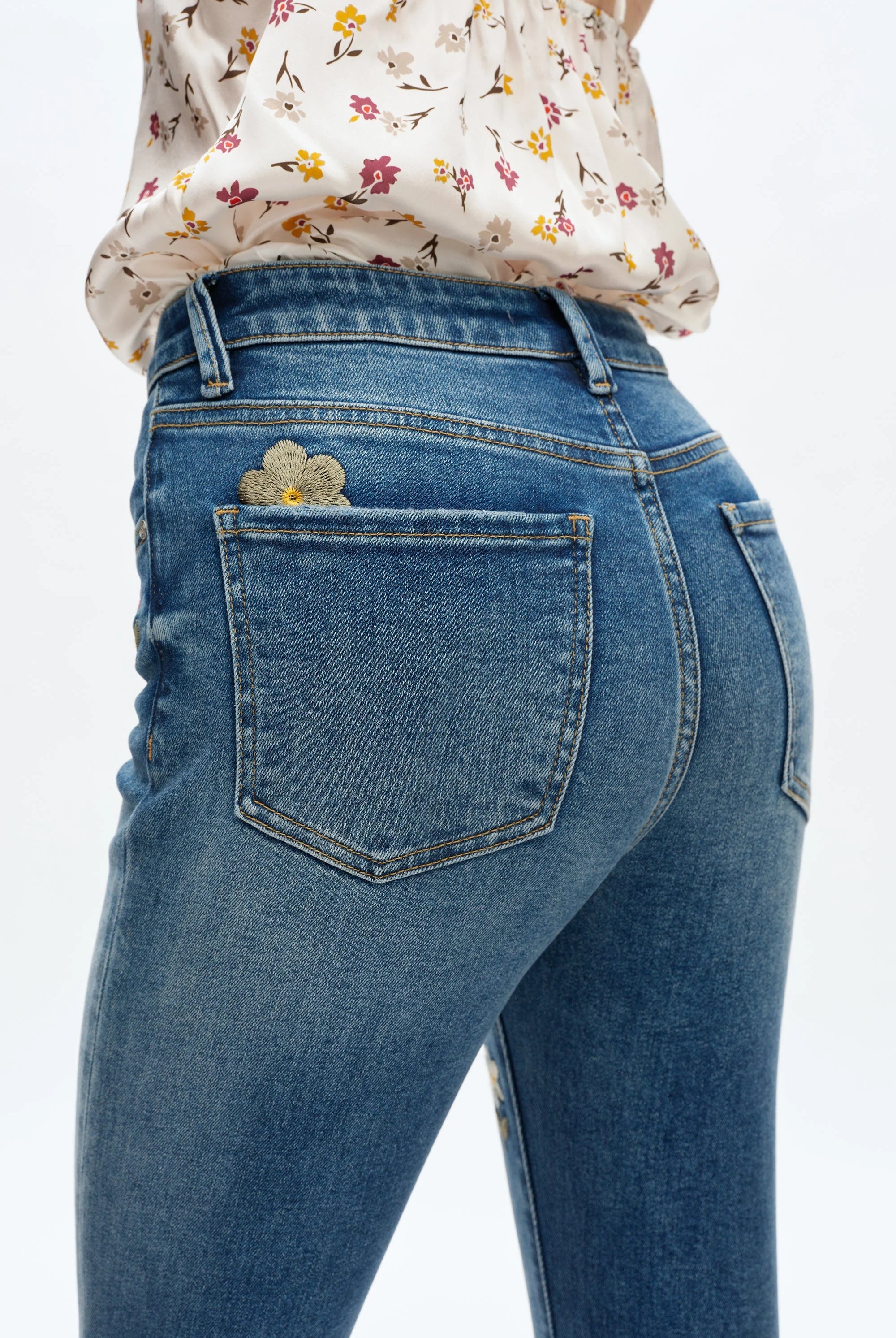 Bayeas Flora Flower Child Mid Rise Embroidered Flare Jeans-Jeans-Bayeas-Deja Nu Boutique, Women's Fashion Boutique in Lampasas, Texas