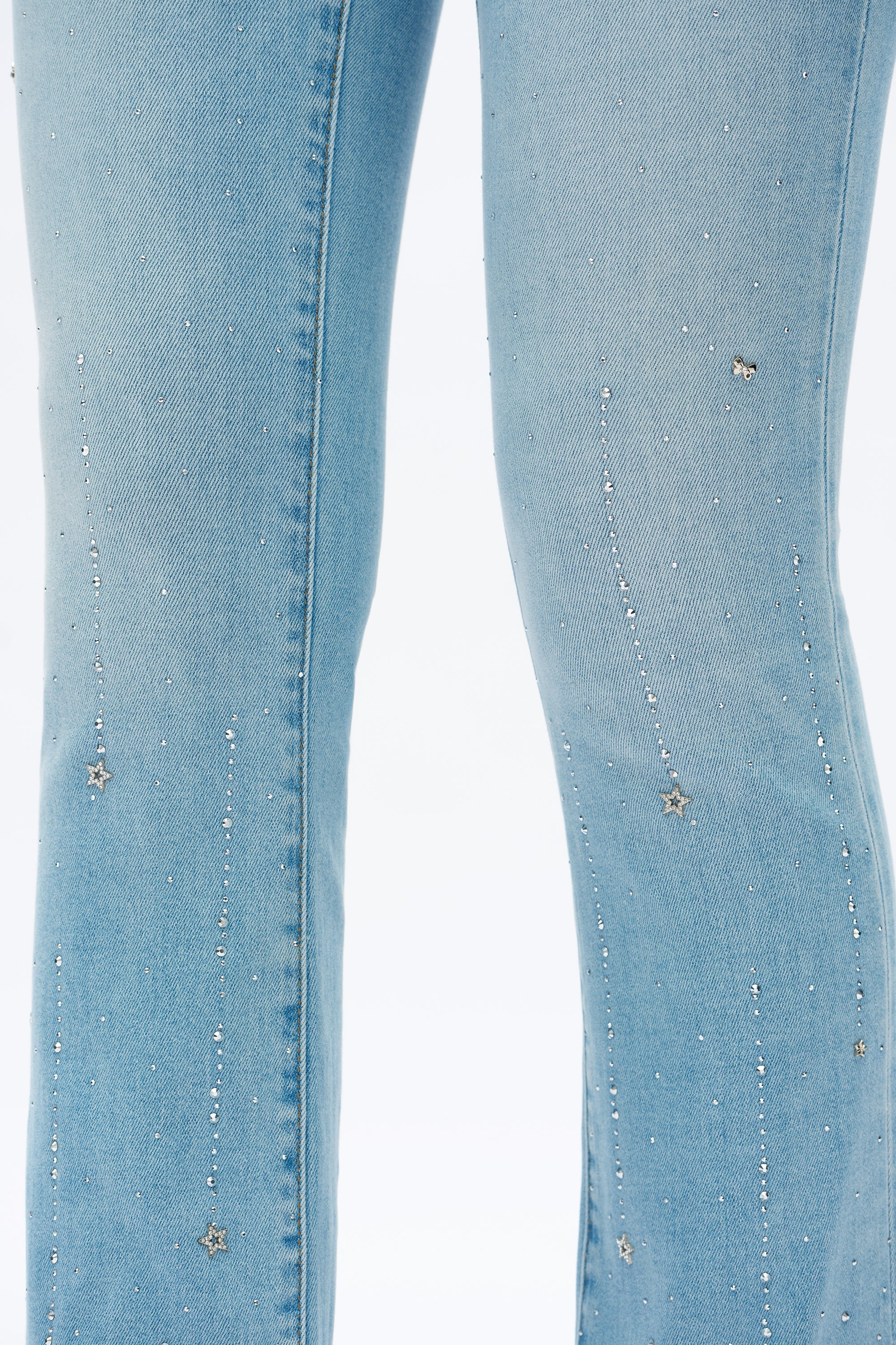 Bayeas High Rise Rhinestone Jeans in Light Blue Star Studded-Jeans-Bayeas-Deja Nu Boutique, Women's Fashion Boutique in Lampasas, Texas