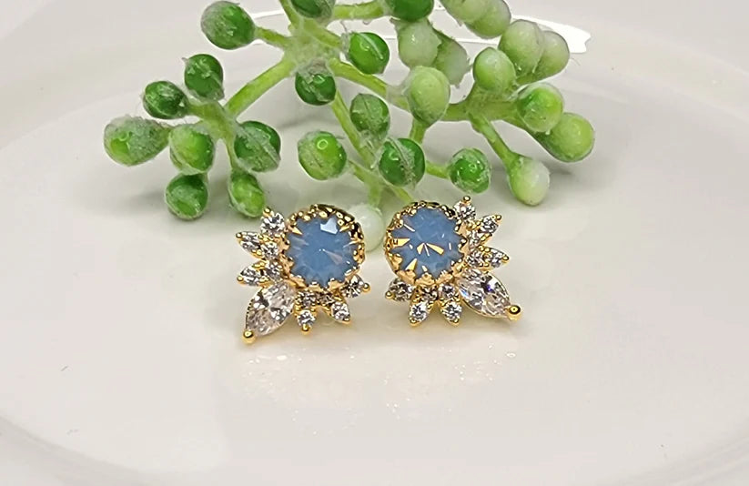 Betty Oh! Opal Deco Post Earrings-Earrings-Betty Oh!-Deja Nu Boutique, Women's Fashion Boutique in Lampasas, Texas