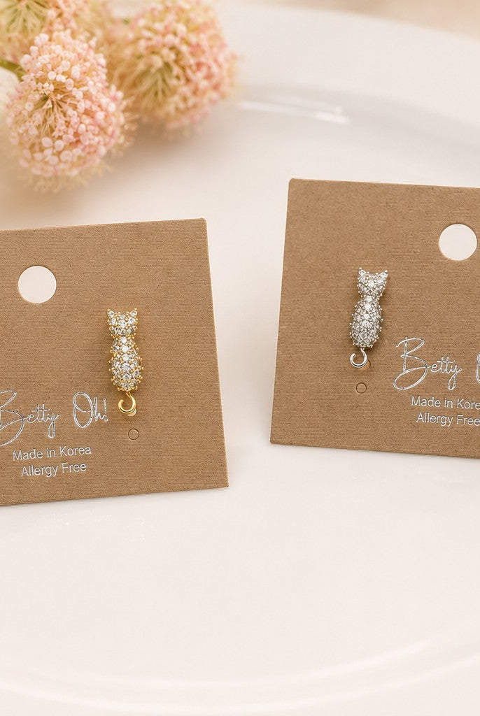 Betty Oh! Cat Post Earrings-Earrings-Betty Oh!-Deja Nu Boutique, Women's Fashion Boutique in Lampasas, Texas
