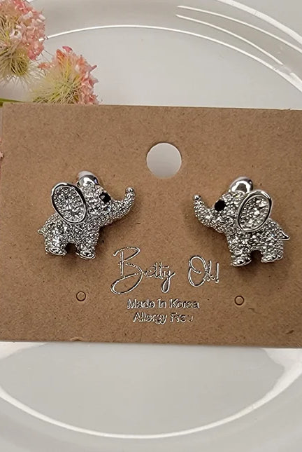 Betty Oh! Elephant Post Earrings-Earrings-Betty Oh!-Deja Nu Boutique, Women's Fashion Boutique in Lampasas, Texas