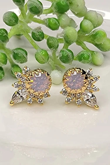 Betty Oh! Opal Deco Post Earrings-Earrings-Betty Oh!-Deja Nu Boutique, Women's Fashion Boutique in Lampasas, Texas