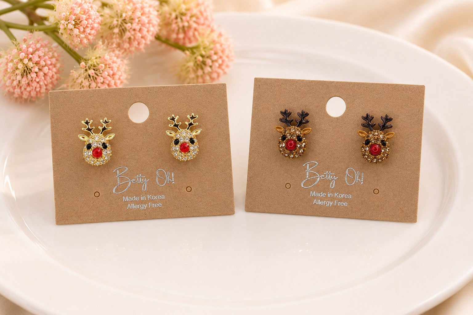 Betty Oh! Reindeer Post Earrings-Earrings-Betty Oh!-Deja Nu Boutique, Women's Fashion Boutique in Lampasas, Texas
