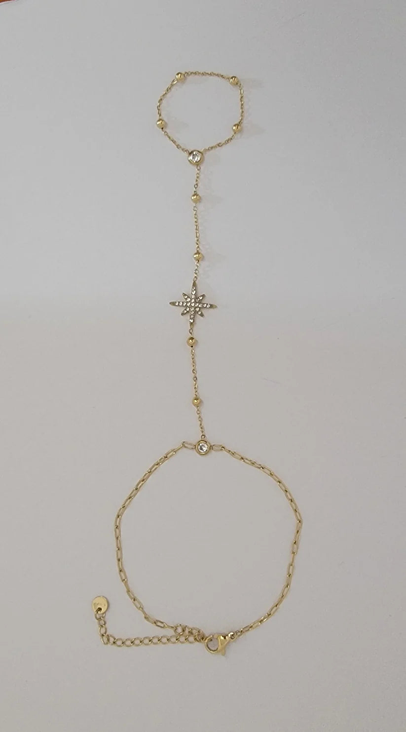 Betty Oh! Stardust Hand Chain Waterproof Bracelet-Bracelets-Betty Oh!-Deja Nu Boutique, Women's Fashion Boutique in Lampasas, Texas