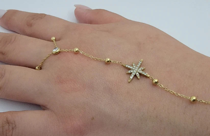 Betty Oh! Stardust Hand Chain Waterproof Bracelet-Bracelets-Betty Oh!-Deja Nu Boutique, Women's Fashion Boutique in Lampasas, Texas