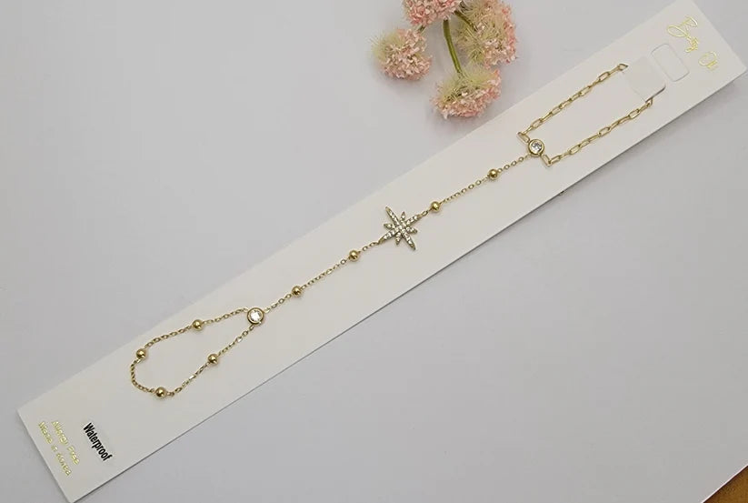 Betty Oh! Stardust Hand Chain Waterproof Bracelet-Bracelets-Betty Oh!-Deja Nu Boutique, Women's Fashion Boutique in Lampasas, Texas