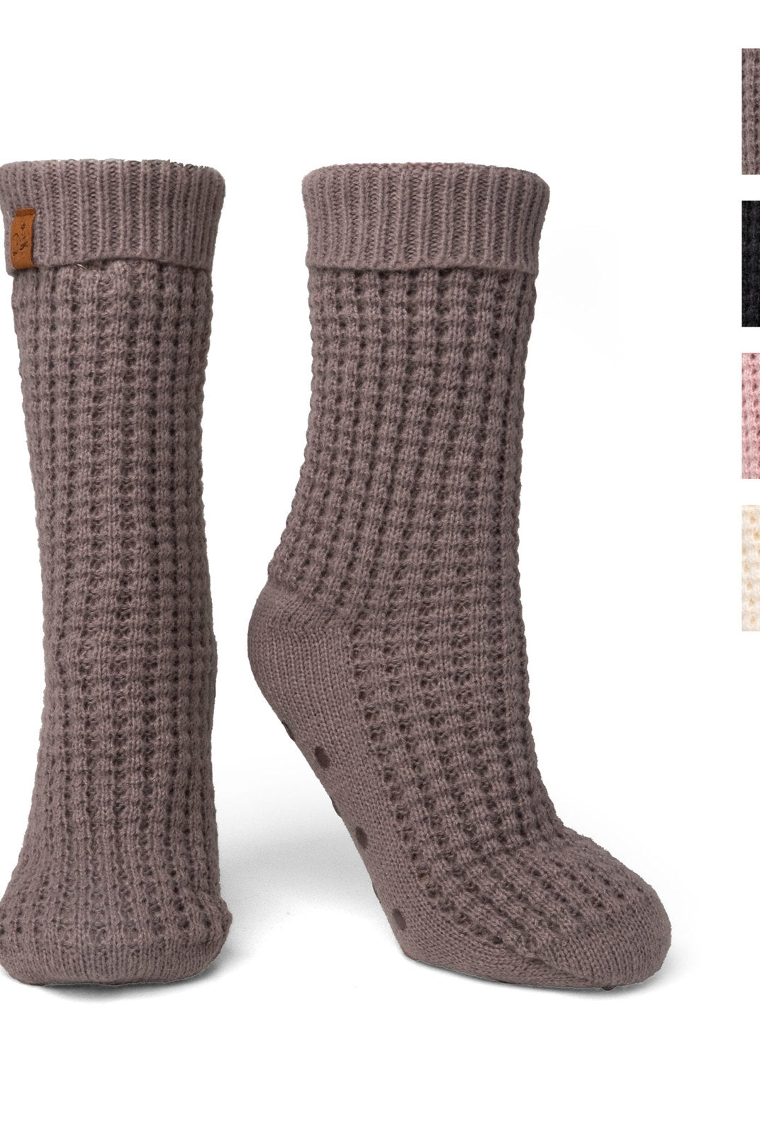 Britt's KnitsĀ® Juneau Waffle Knit Slipper Socks-slipper socks-Britt's KnitsĀ®-Deja Nu Boutique, Women's Fashion Boutique in Lampasas, Texas