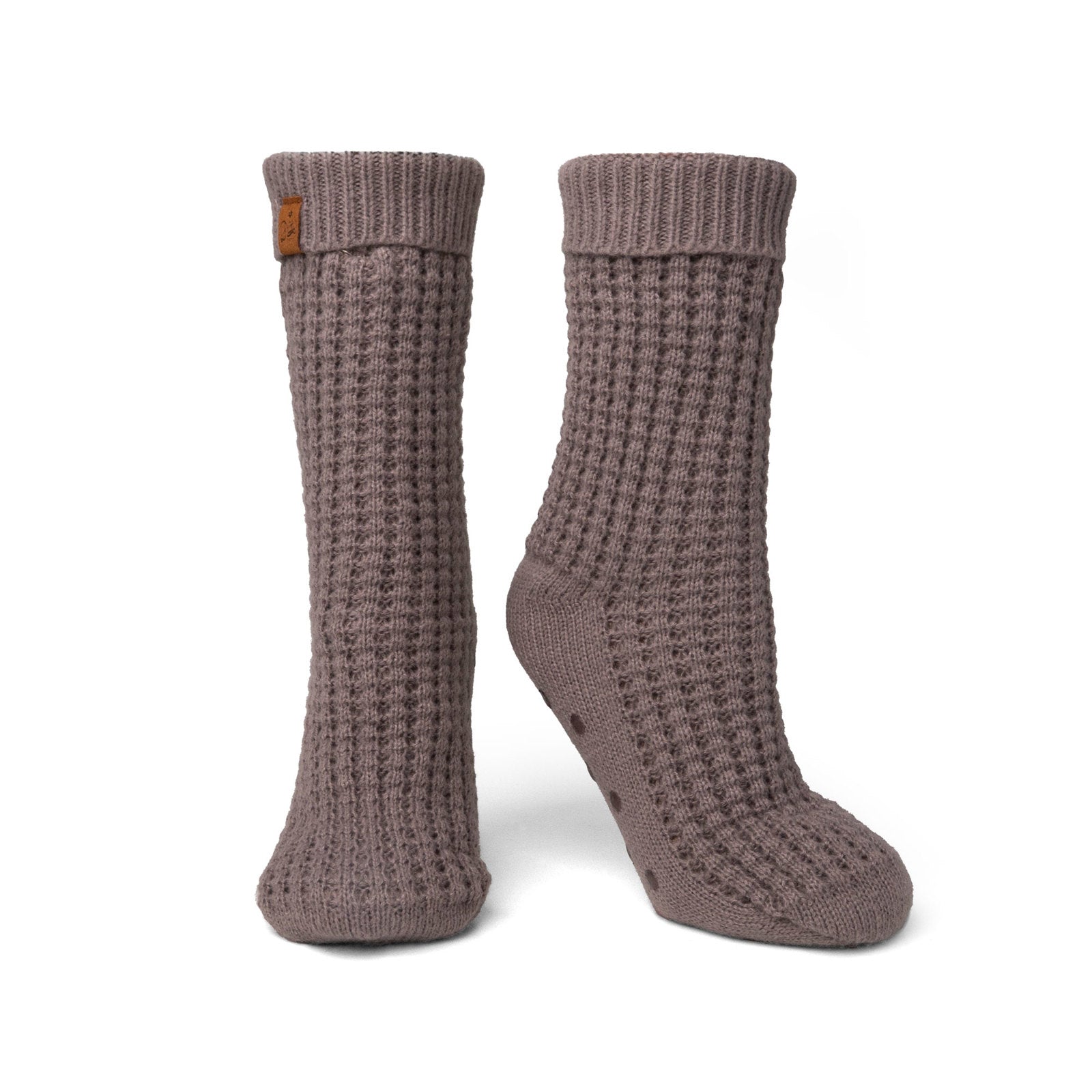 Britt's Knits® Juneau Waffle Knit Slipper Socks-slipper socks-Britt's Knits®-Deja Nu Boutique, Women's Fashion Boutique in Lampasas, Texas