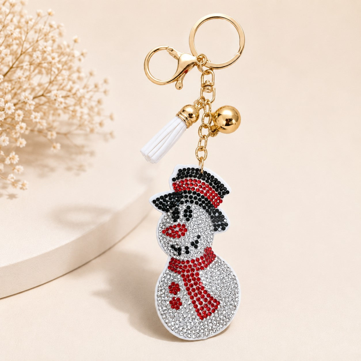 Christmas Snowman Rhinestone Purse Charm & Keychain-purse charm-Deja Nu-Deja Nu Boutique, Women's Fashion Boutique in Lampasas, Texas