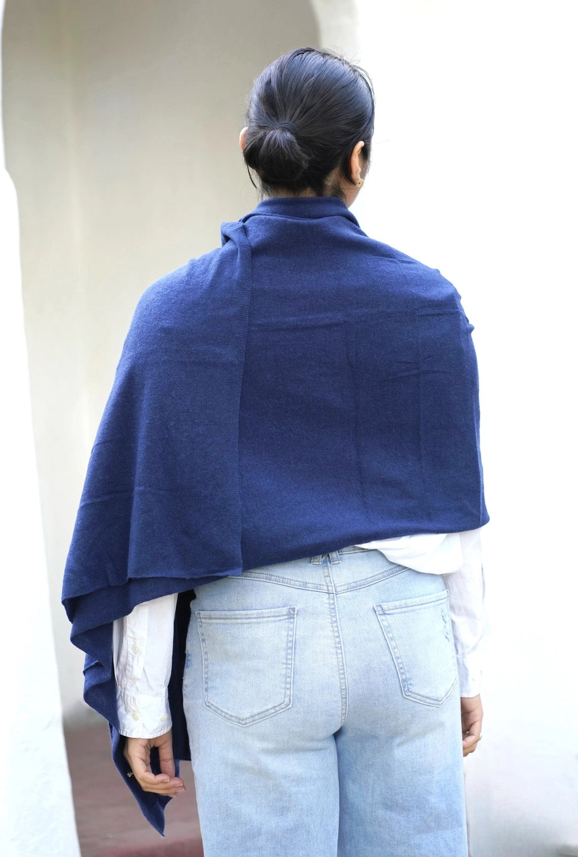 Dolma Cashmere Solid Scarf/Wrap in Navy-Scarf-Dolma-Deja Nu Boutique, Women's Fashion Boutique in Lampasas, Texas