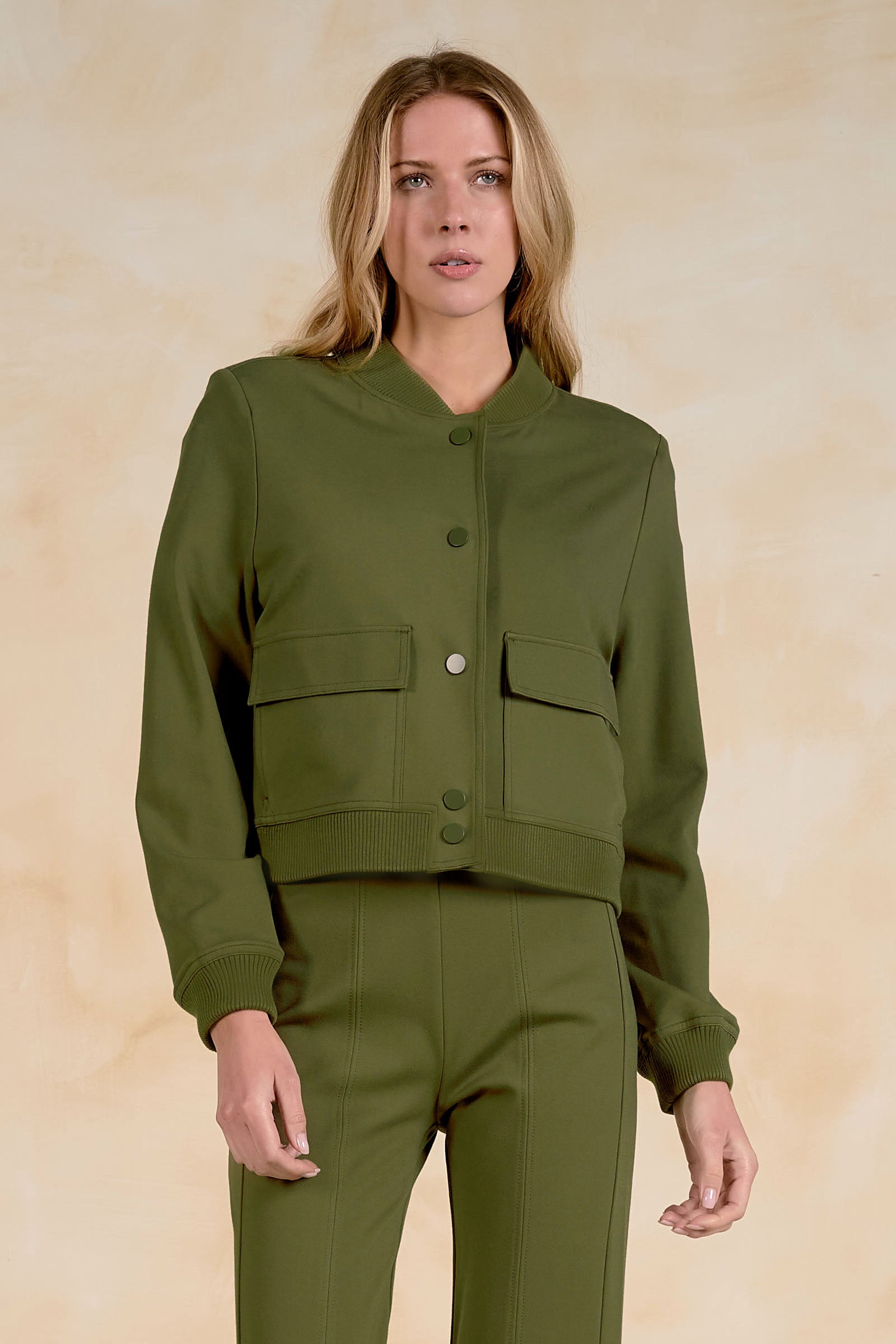 Elan Olive Utility Jacket-Jackets-elan-Deja Nu Boutique, Women's Fashion Boutique in Lampasas, Texas