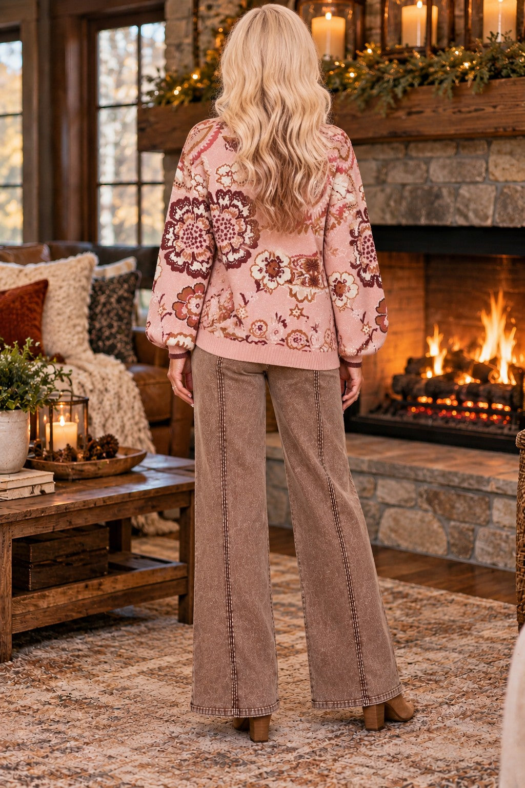Fate Brown Washed Wide Leg Pants-Bottoms-Fate-Deja Nu Boutique, Women's Fashion Boutique in Lampasas, Texas