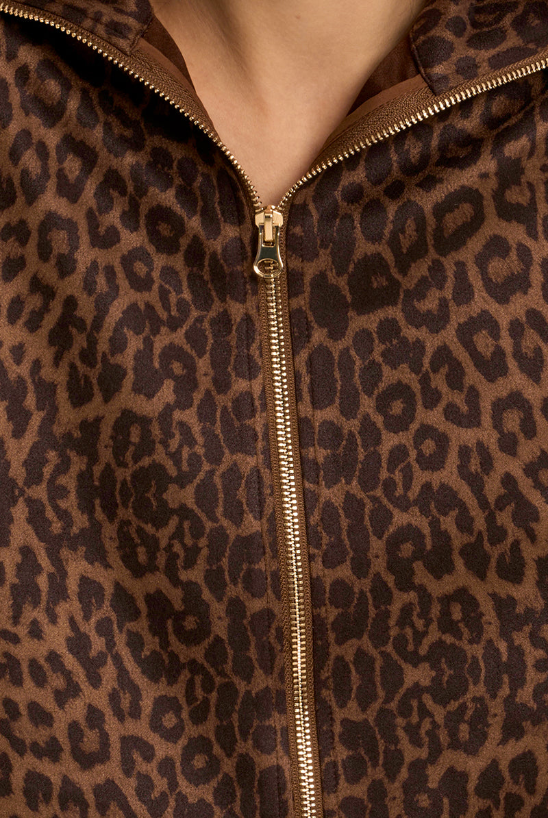 Gabrielle by Molly Bracken Dora Leopard Print Zip Front Jacket-Jackets-Gabrielle-Deja Nu Boutique, Women's Fashion Boutique in Lampasas, Texas