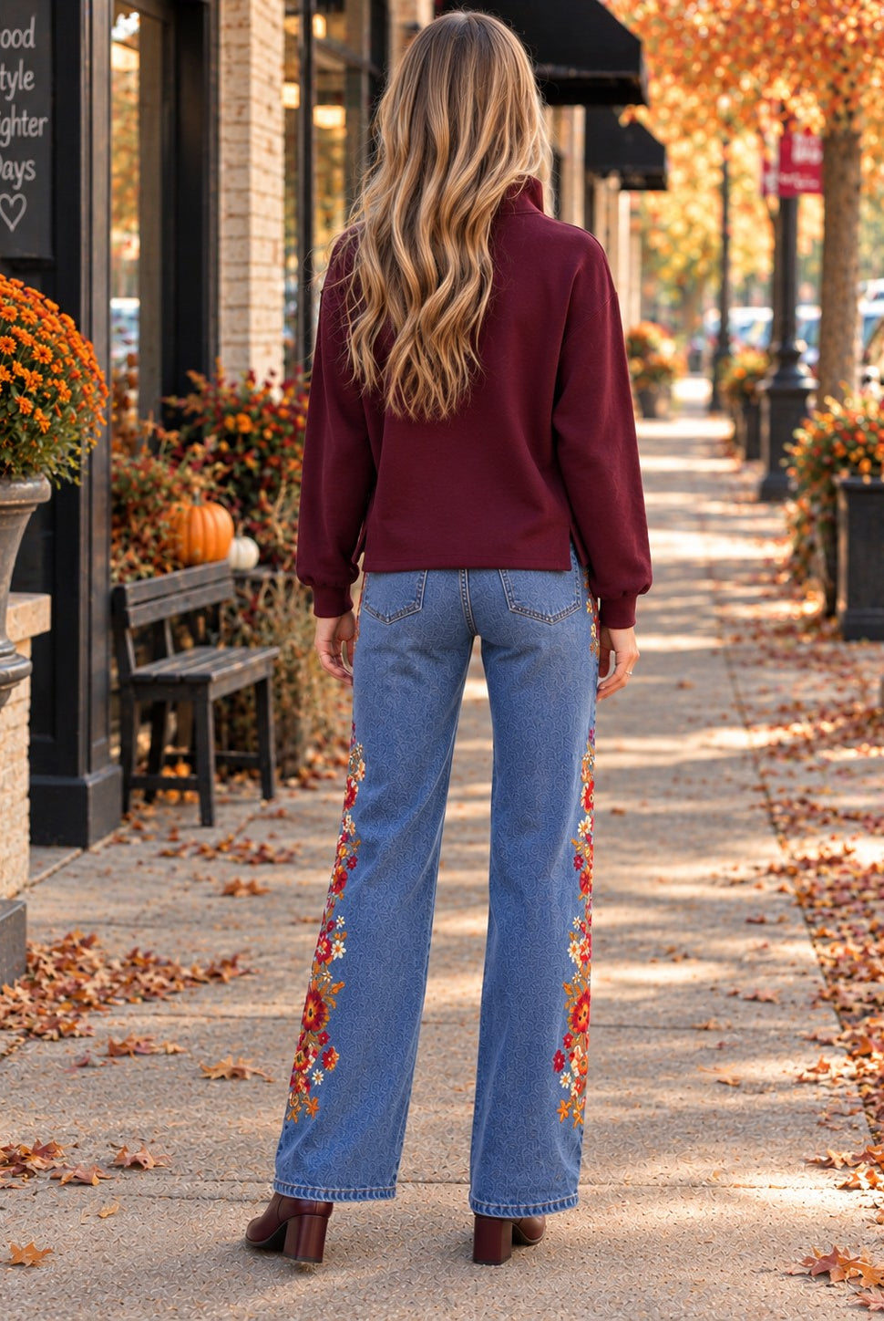 Gabrielle by Molly Bracken Edie Half Zip Sweatshirt in Dark Red-sweatshirt-Gabrielle-Deja Nu Boutique, Women's Fashion Boutique in Lampasas, Texas