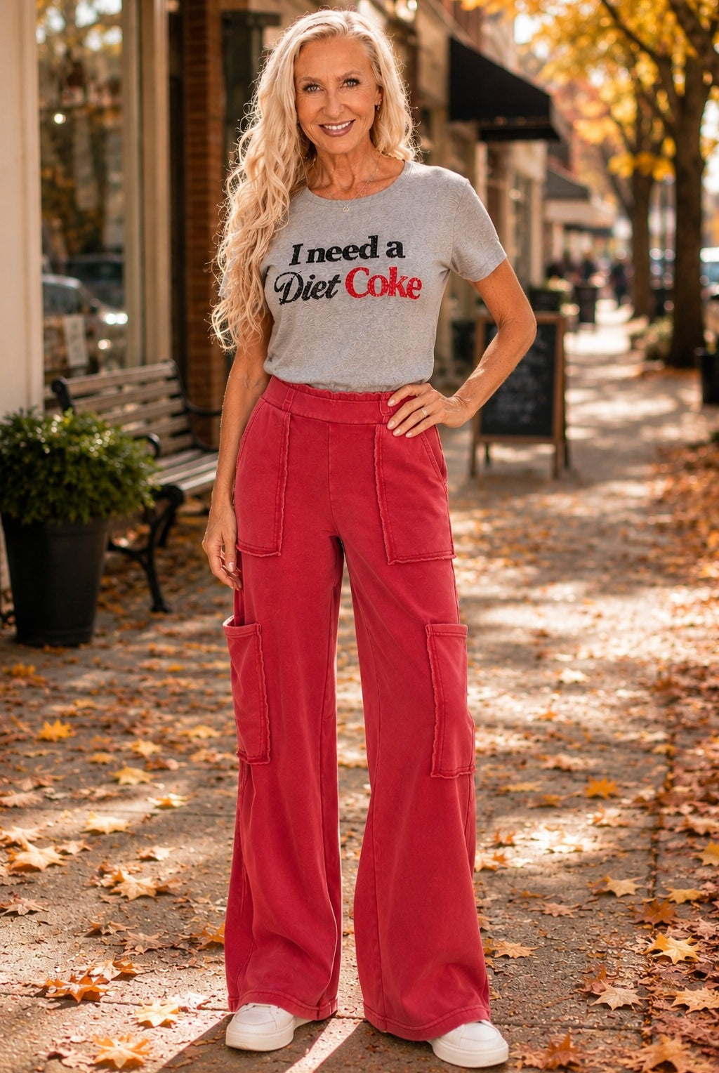 Hyfve Double Zero Mineral Wash Cargo Pocket Pants – Dark Red & Black-Athleisurewear-Hyfve Double Zero-Deja Nu Boutique, Women's Fashion Boutique in Lampasas, Texas