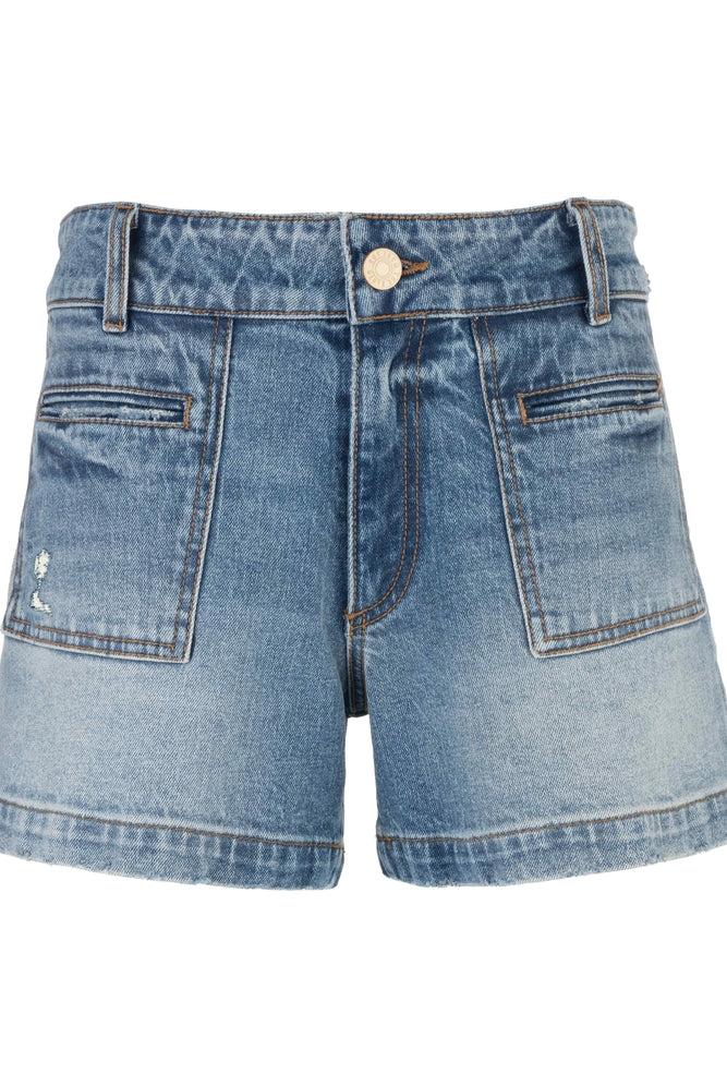 Kut from the Kloth Jane High Rise Denim Shorts – Vibes Wash-Shorts-Kut from the Kloth-Deja Nu Boutique, Women's Fashion Boutique in Lampasas, Texas