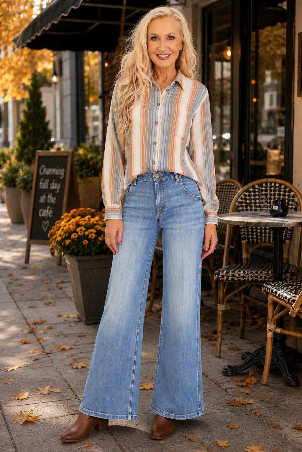 Kut from the Kloth Jean High Rise Wide Leg Dip Scoop Pockets Jeans in Incandescent-Jeans-Kut from the Kloth-Deja Nu Boutique, Women's Fashion Boutique in Lampasas, Texas