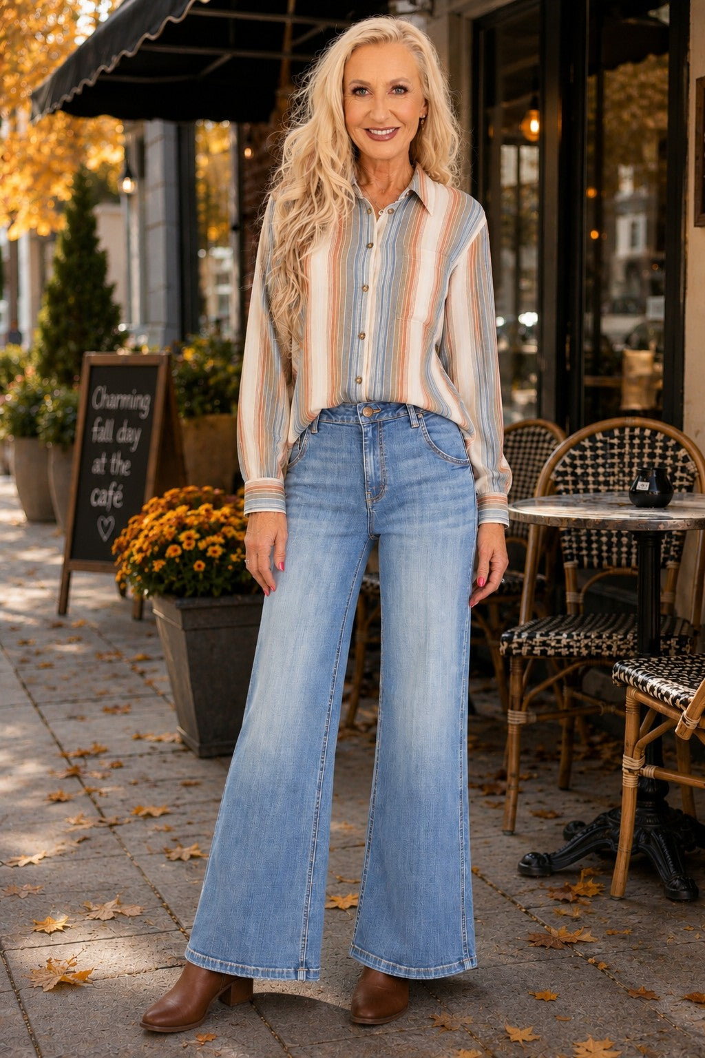 Kut from the Kloth Jean High Rise Wide Leg Dip Scoop Pockets Jeans in Incandescent-Jeans-Kut from the Kloth-Deja Nu Boutique, Women's Fashion Boutique in Lampasas, Texas