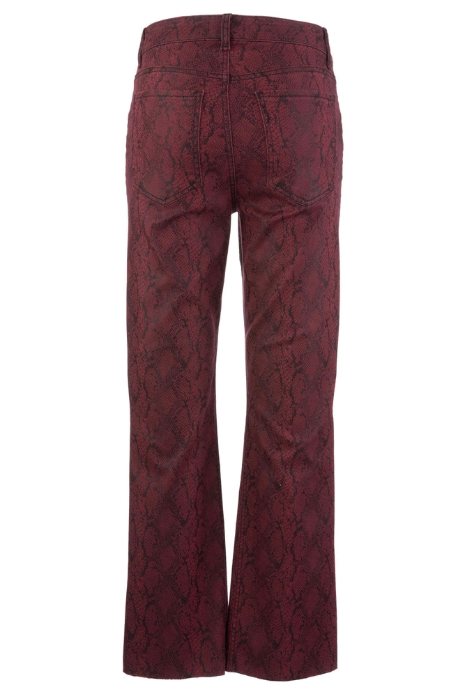 Kut from the Kloth Kelsey High Rise Fab Ab Ankle Flare Jeans in Burgundy-Jeans-Kut from the Kloth-Deja Nu Boutique, Women's Fashion Boutique in Lampasas, Texas