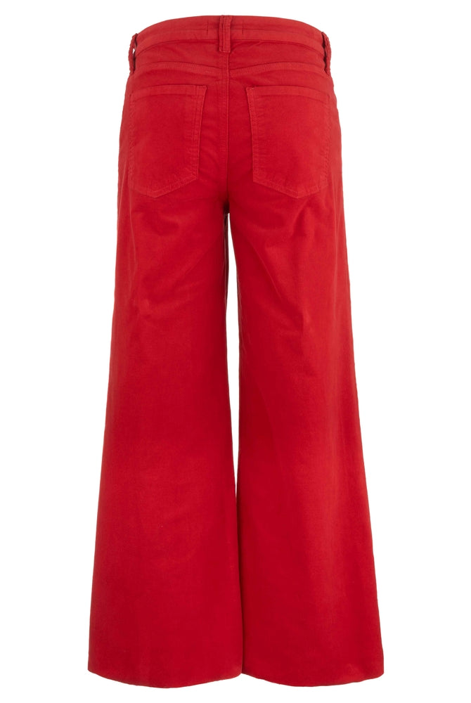 Kut from the Kloth Meg High Rise Wide Leg Corduroy in Ruby Red-Jeans-Kut from the Kloth-Deja Nu Boutique, Women's Fashion Boutique in Lampasas, Texas