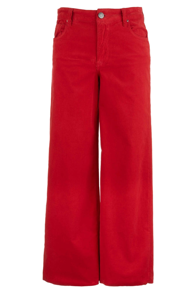 Kut from the Kloth Meg High Rise Wide Leg Corduroy in Ruby Red-Jeans-Kut from the Kloth-Deja Nu Boutique, Women's Fashion Boutique in Lampasas, Texas