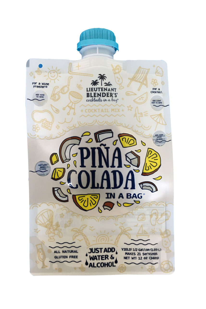 Lieutenant Blender's Piña Colada in a Bag®-cocktail mix-Lieutenant Blender's-Deja Nu Boutique, Women's Fashion Boutique in Lampasas, Texas