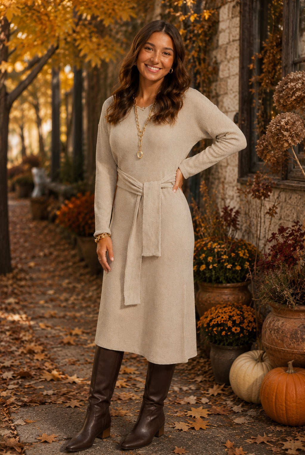 Lost + Wander Sloane Midi Dress - Grey-Midi Dresses-Lost + Wander-Deja Nu Boutique, Women's Fashion Boutique in Lampasas, Texas