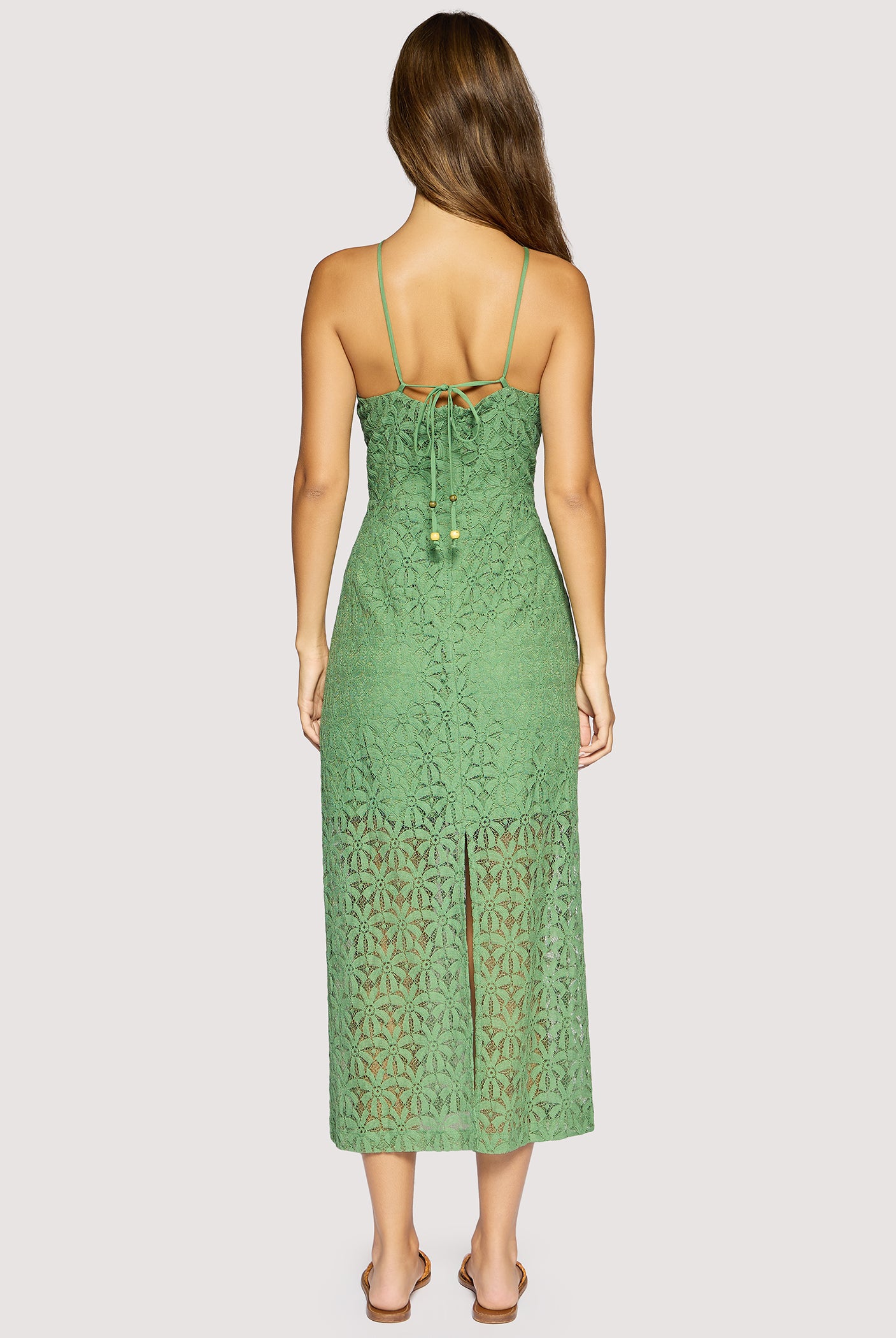 Lost + Wander Green Lace Maxi Dress | Marisol Embroidered Halter Midi Dress-Maxi Dresses-Lost + Wander-Deja Nu Boutique, Women's Fashion Boutique in Lampasas, Texas