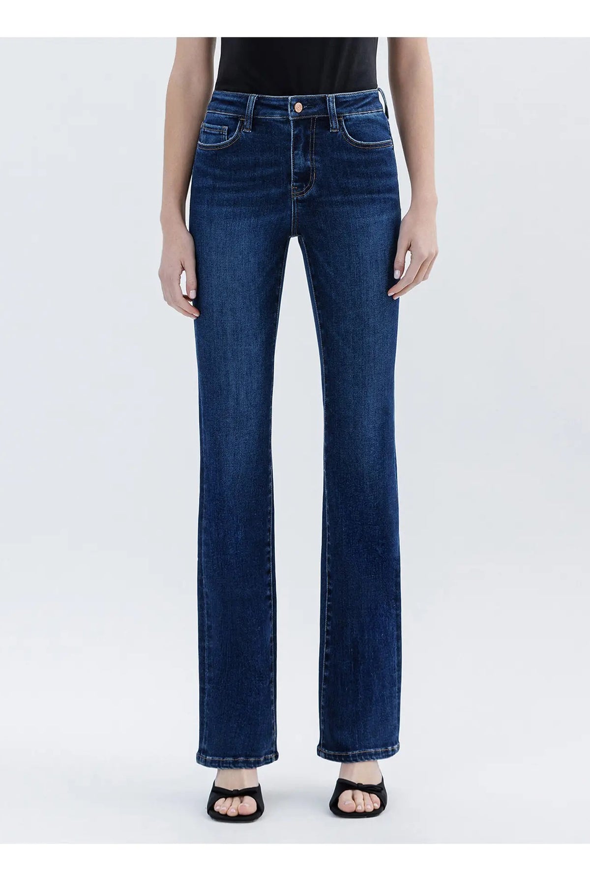 Lovervet by Vervet Tummy Control High Rise Full Length Bootcut Jeans in Effective-Jeans-Lovervet by Vervet-Deja Nu Boutique, Women's Fashion Boutique in Lampasas, Texas