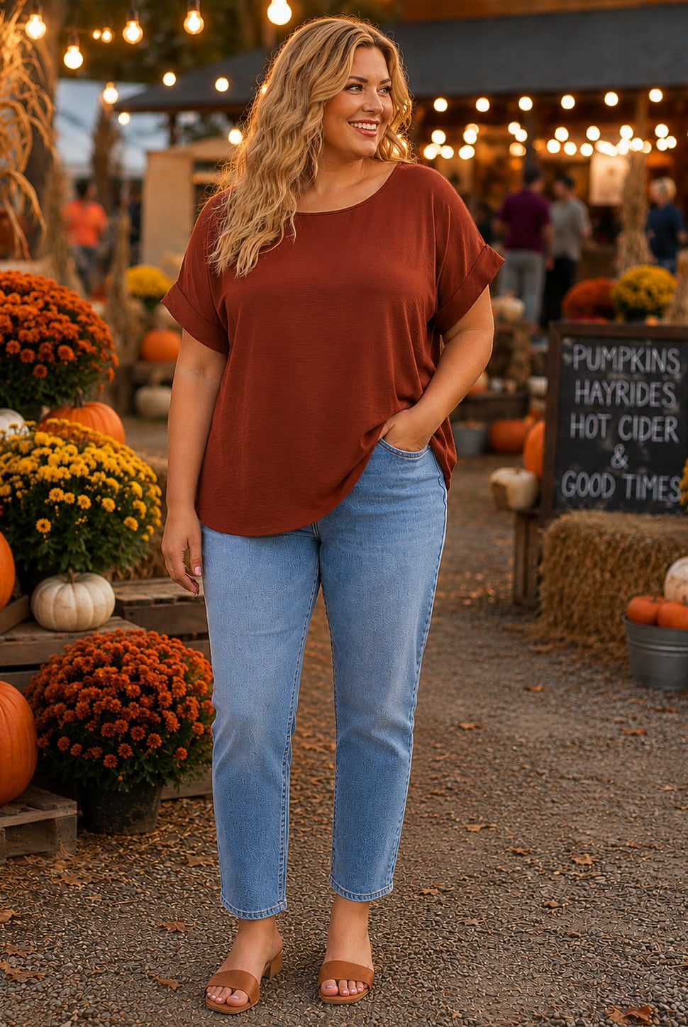 Lovervet by Vervet Plus Size Mid Rise Ankle Slim Straight Jeans in Safe Wash-Curvy/Plus Jeans-Lovervet by Vervet-Deja Nu Boutique, Women's Fashion Boutique in Lampasas, Texas