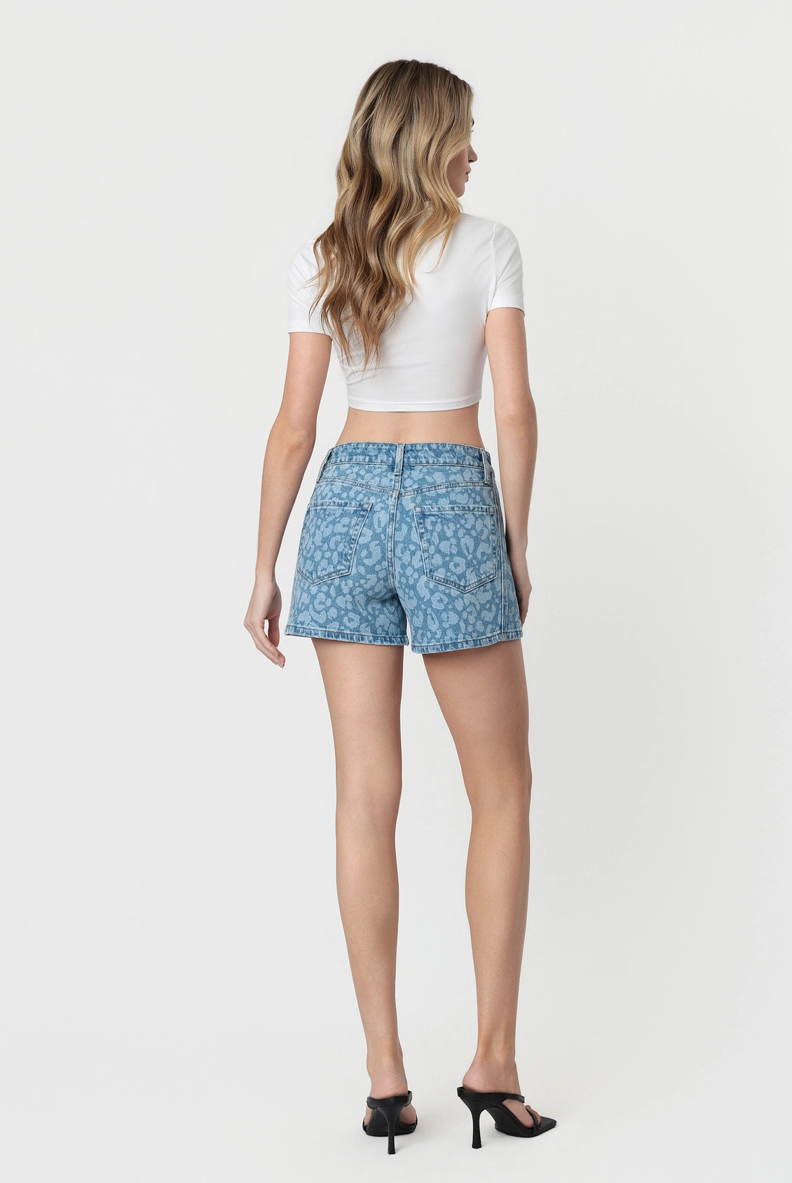 Lovervet Wild Side High Rise Leopard Print Denim Shorts-Shorts-Lovervet by Vervet-Deja Nu Boutique, Women's Fashion Boutique in Lampasas, Texas