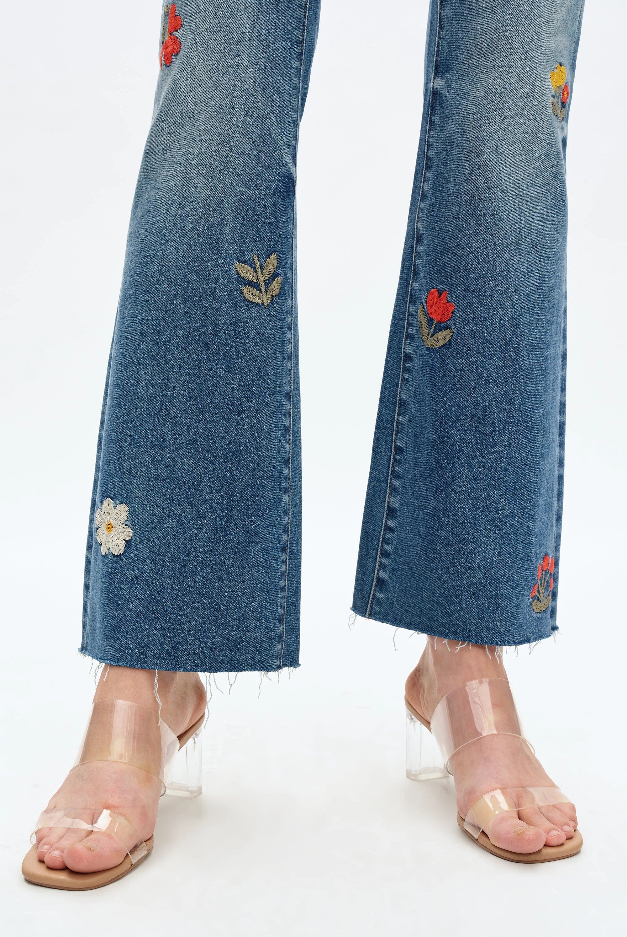 Bayeas Flora Flower Child Mid Rise Embroidered Flare Jeans-Jeans-Bayeas-Deja Nu Boutique, Women's Fashion Boutique in Lampasas, Texas