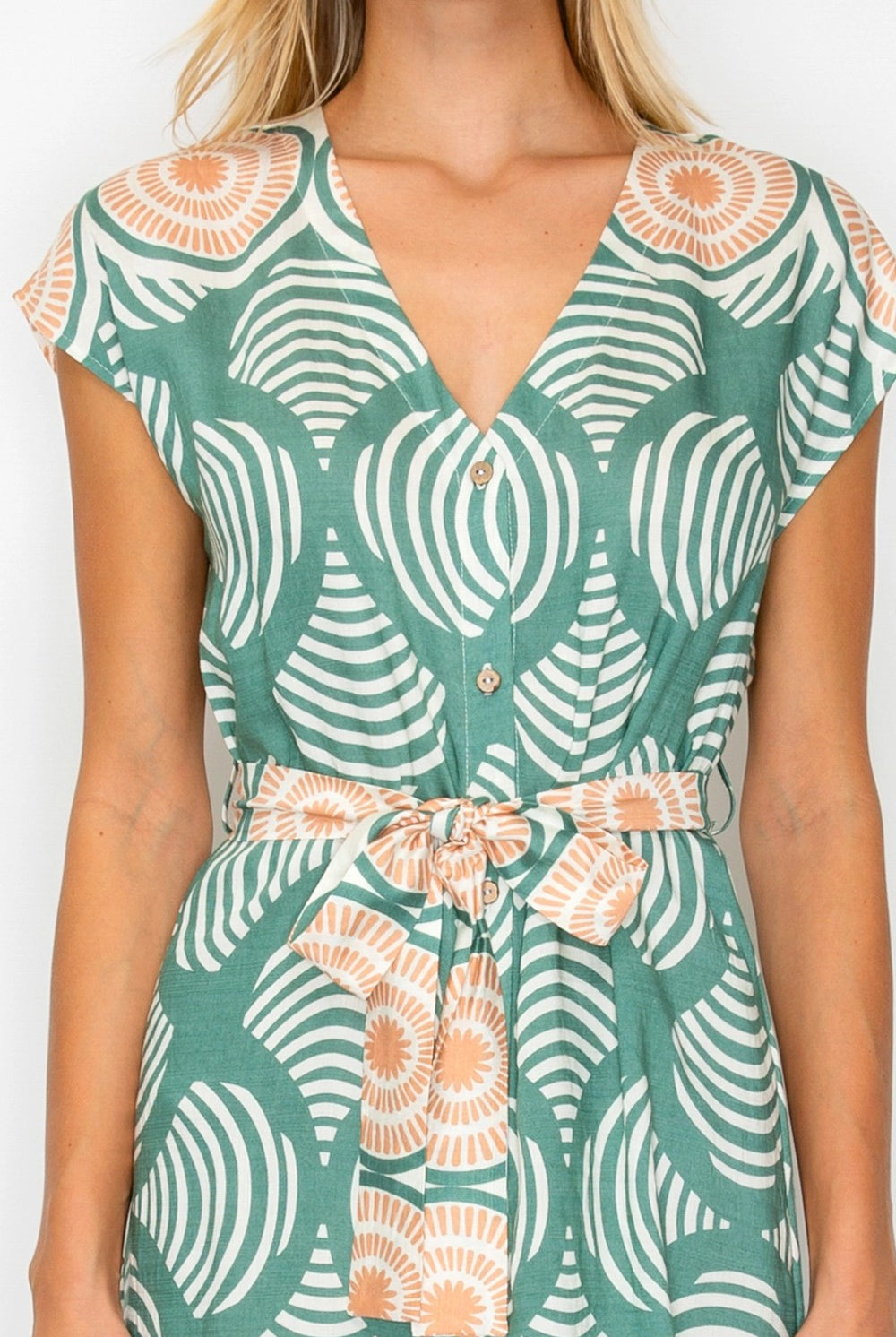 Meet Me in Santorini Olive Shell Button Down Dress-Midi Dresses-Meet Me in Santorini-Deja Nu Boutique, Women's Fashion Boutique in Lampasas, Texas