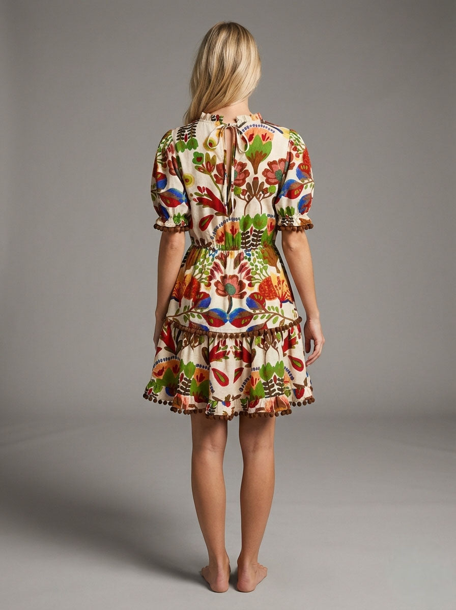 Meet Me in Santorini Wild Garden Short Dress-mini dress-Meet Me in Santorini-Deja Nu Boutique, Women's Fashion Boutique in Lampasas, Texas