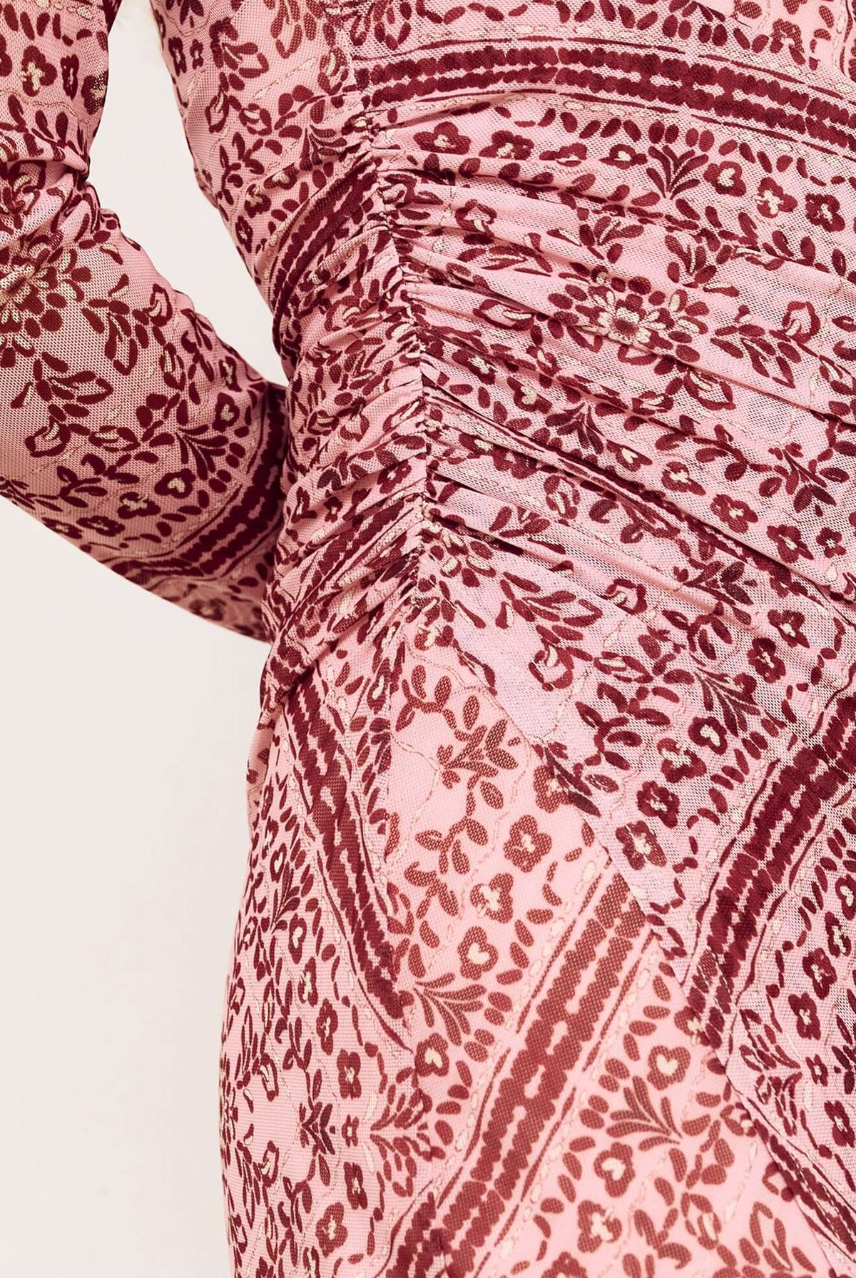 MINKPINK Jolene Pink Paisley Mesh Midi Dress-Midi Dresses-MINKPINK-Deja Nu Boutique, Women's Fashion Boutique in Lampasas, Texas