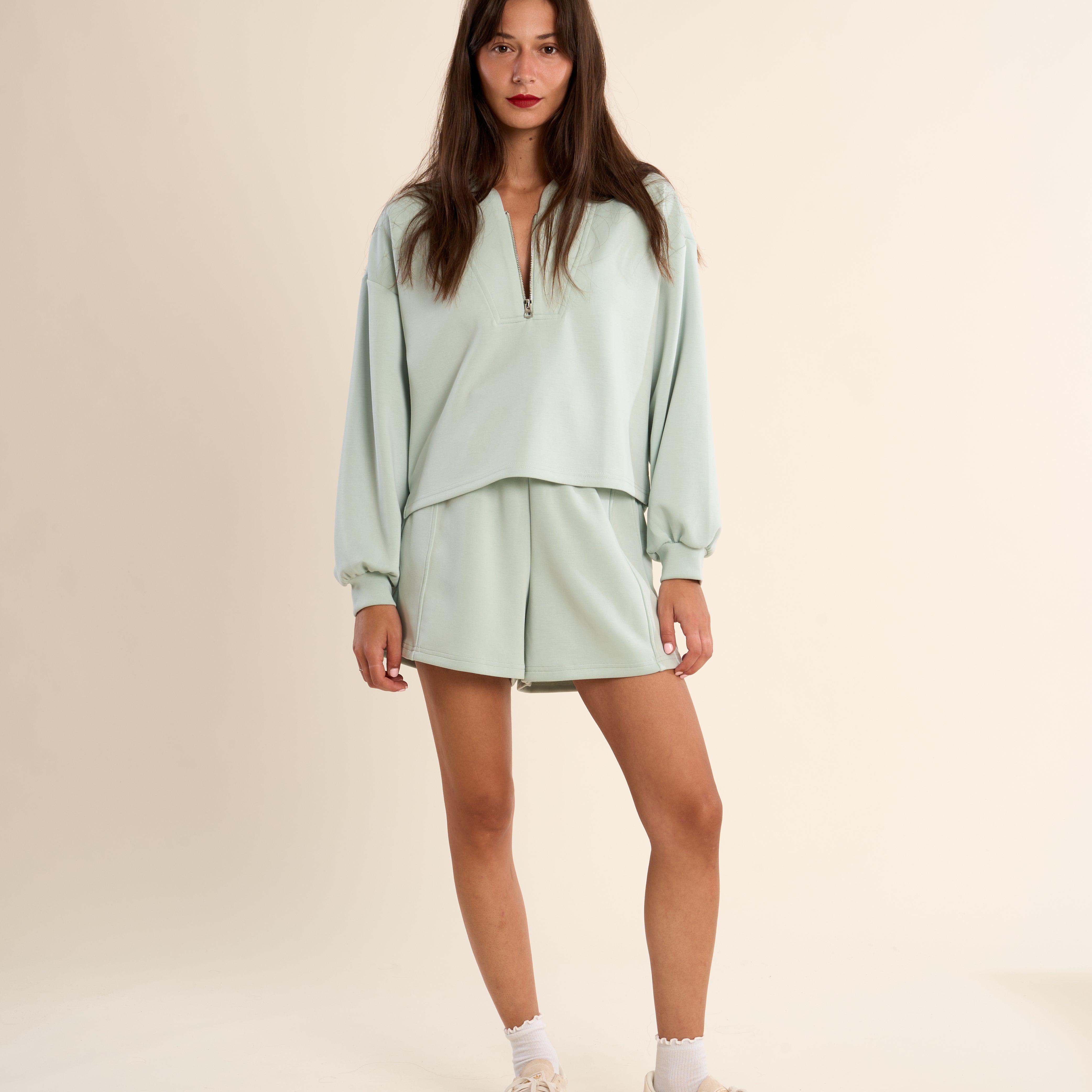 Molly Bracken Gabrielle Colette Sage Shorts-Shorts-Gabrielle-Deja Nu Boutique, Women's Fashion Boutique in Lampasas, Texas