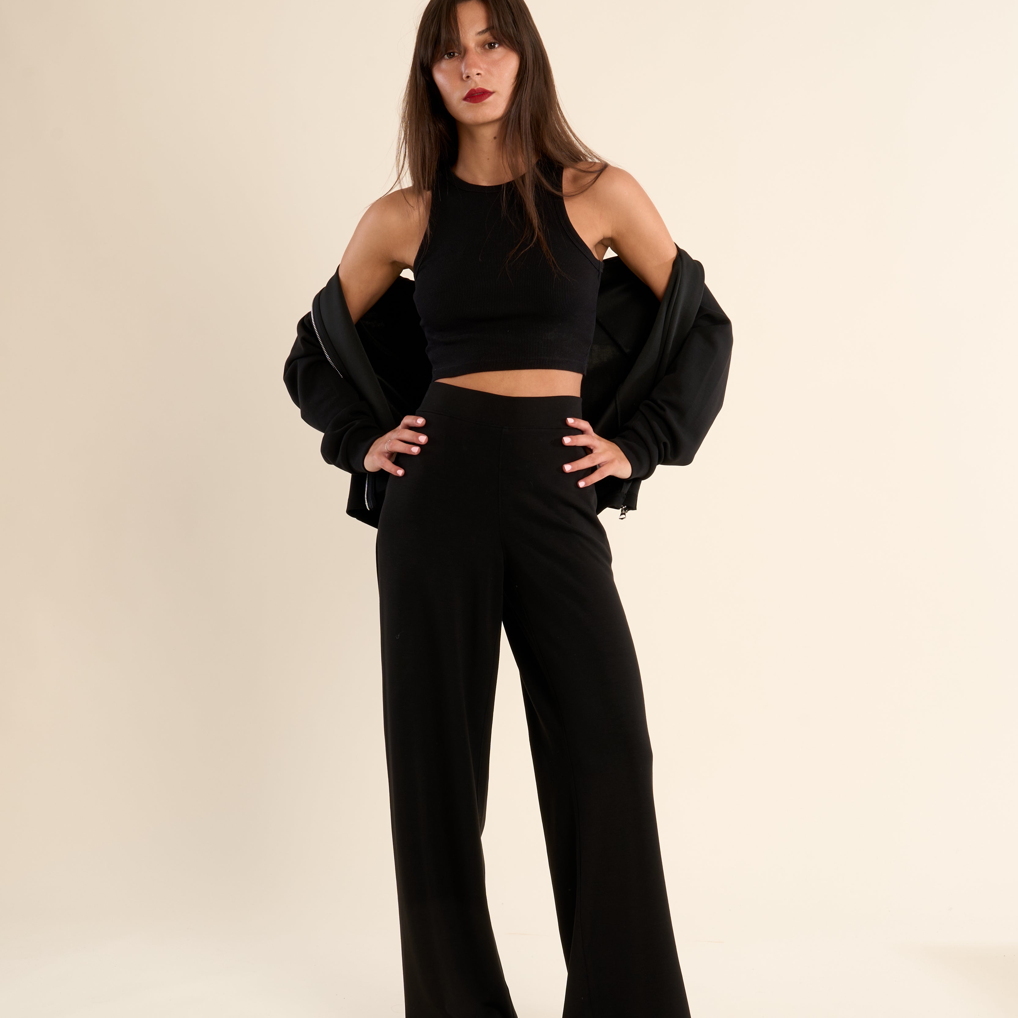 Molly Bracken Gabrielle Monalisa Black Wide Leg Pants-Pants-Gabrielle-Deja Nu Boutique, Women's Fashion Boutique in Lampasas, Texas