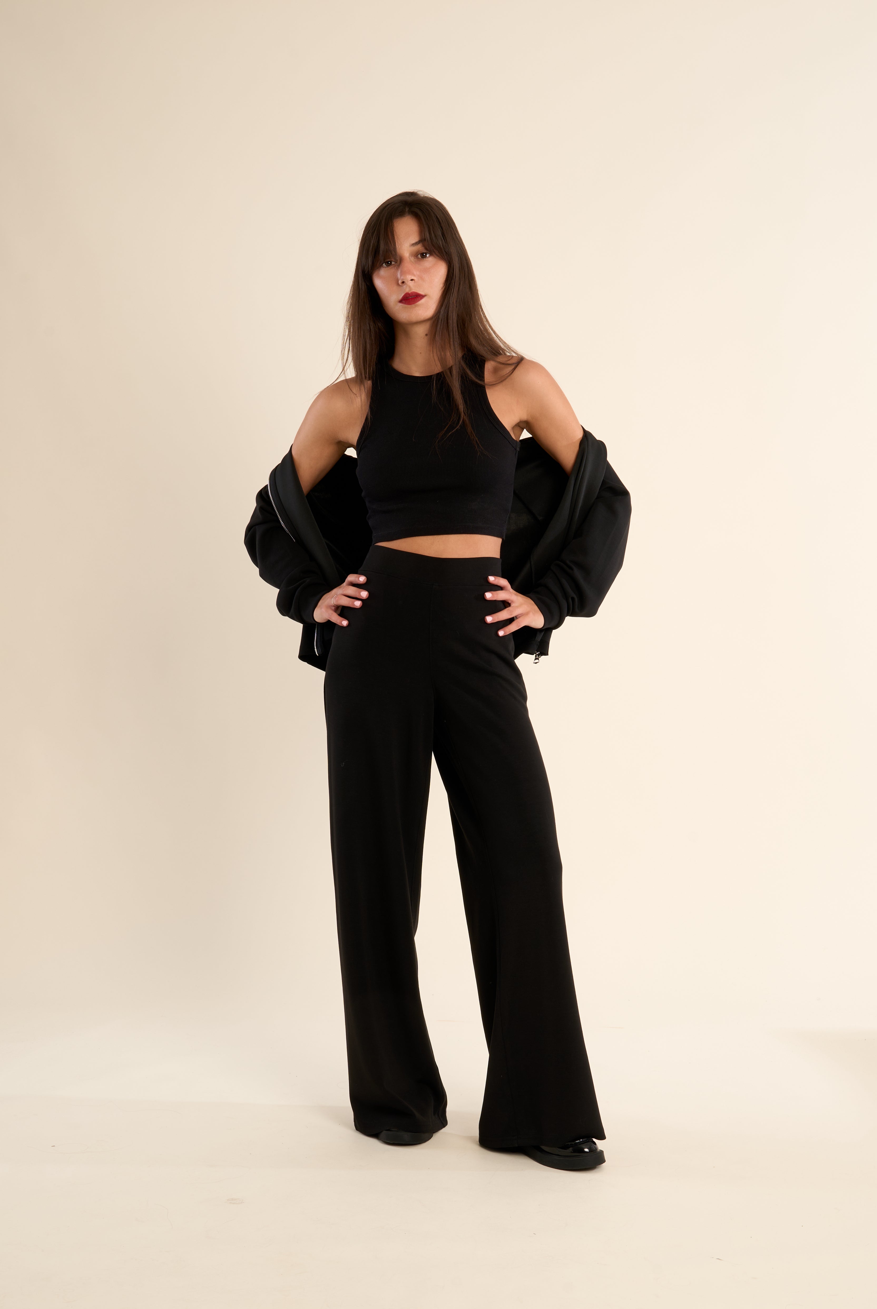 Molly Bracken Gabrielle Monalisa Black Wide Leg Pants-Pants-Gabrielle-Deja Nu Boutique, Women's Fashion Boutique in Lampasas, Texas
