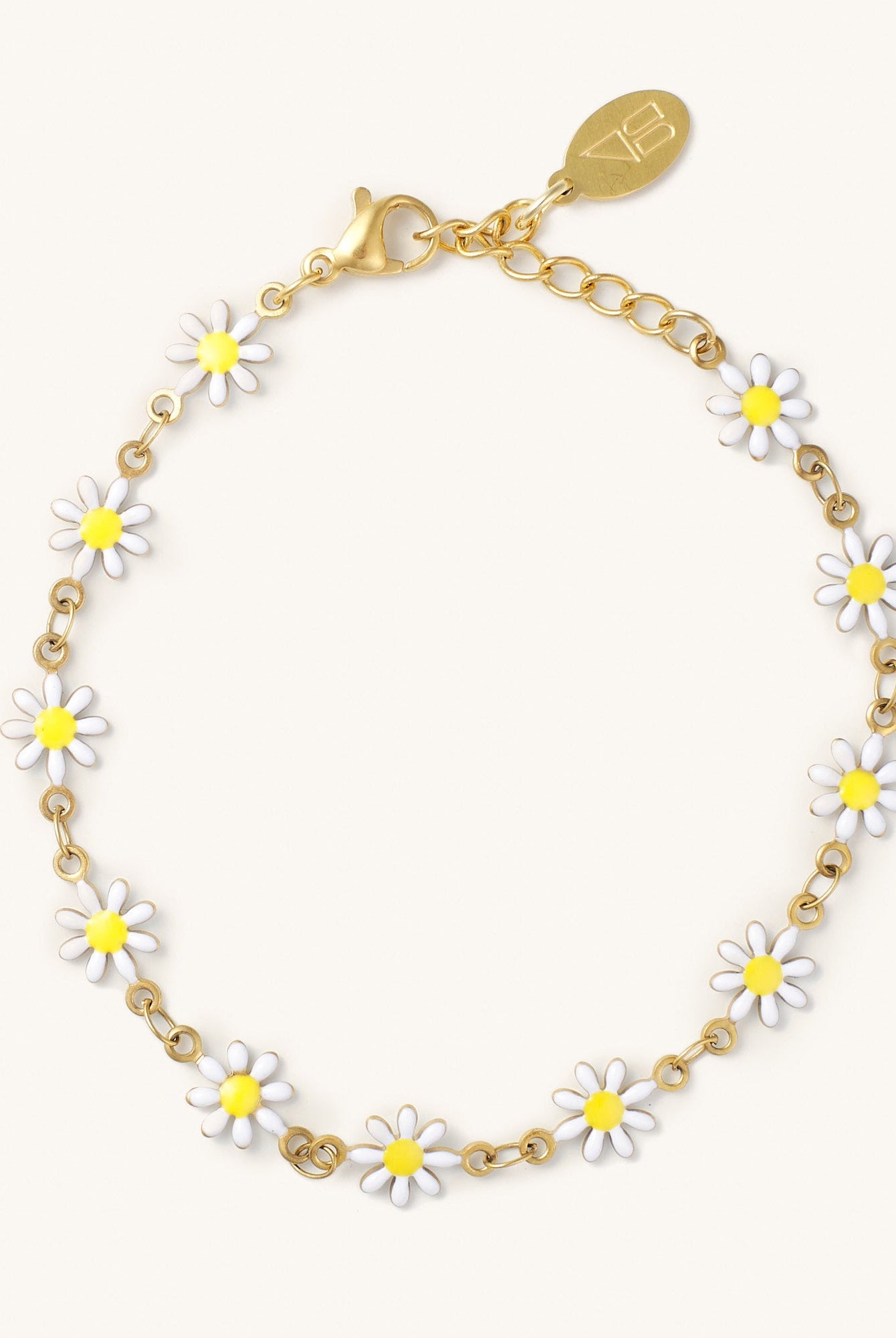 Nikki Smith Daisy White Anklet-Anklets-Nikki Smith-Deja Nu Boutique, Women's Fashion Boutique in Lampasas, Texas