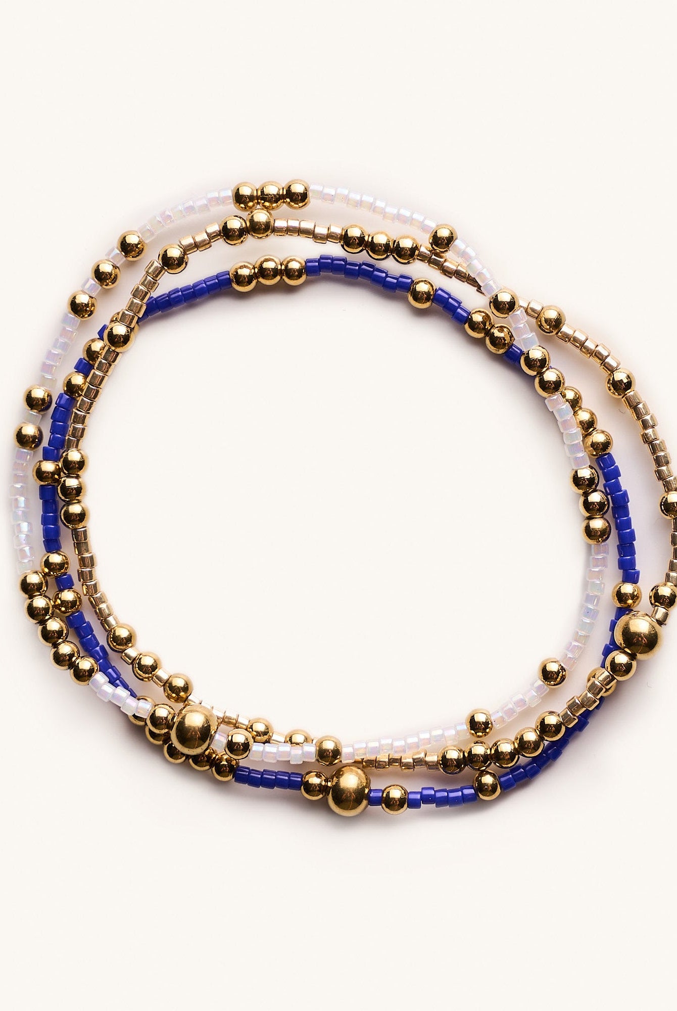 Nikki Smith Game Day Bracelet Set - Blue-Bracelets-Nikki Smith-Deja Nu Boutique, Women's Fashion Boutique in Lampasas, Texas