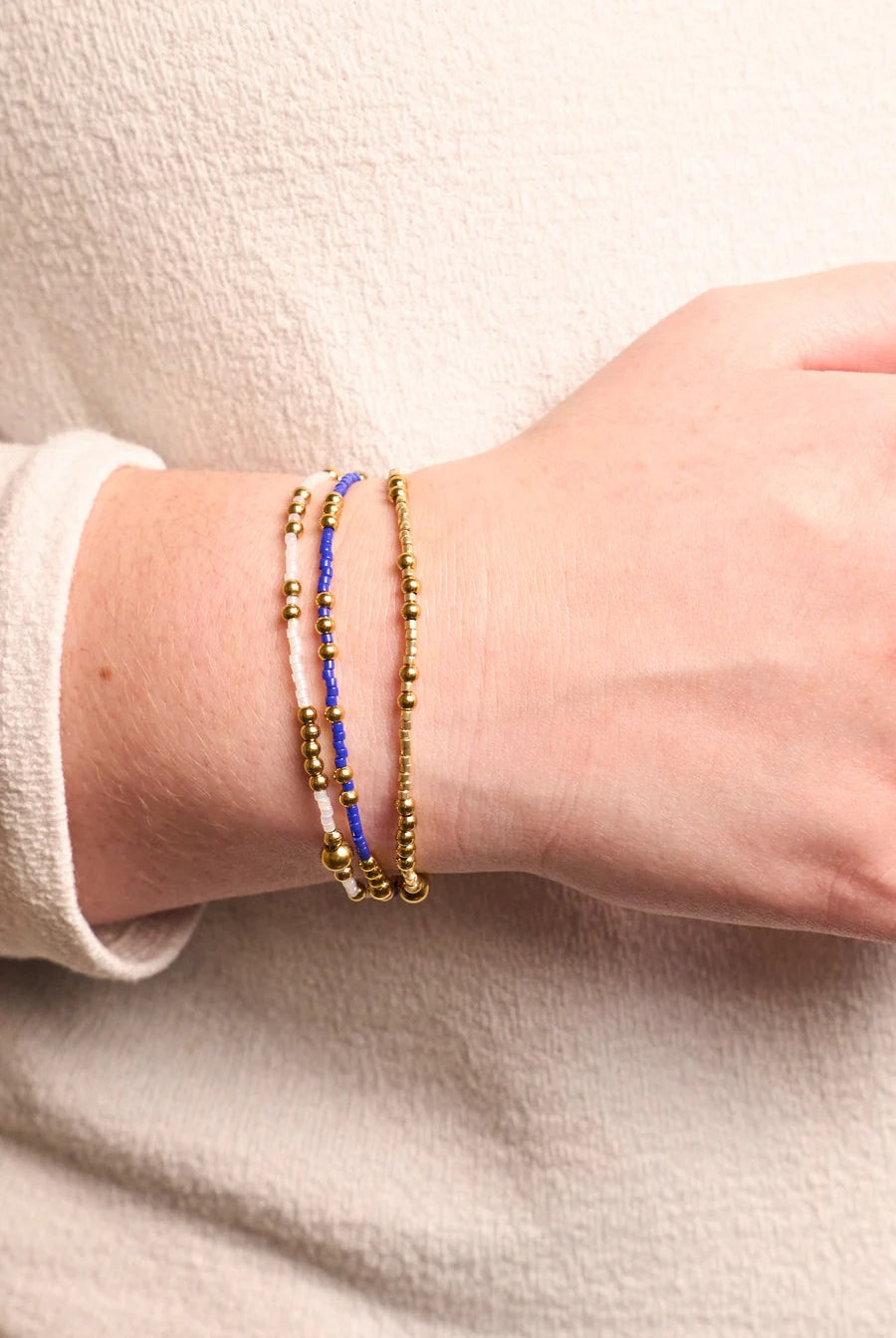 Nikki Smith Game Day Bracelet Set - Blue-Bracelets-Nikki Smith-Deja Nu Boutique, Women's Fashion Boutique in Lampasas, Texas