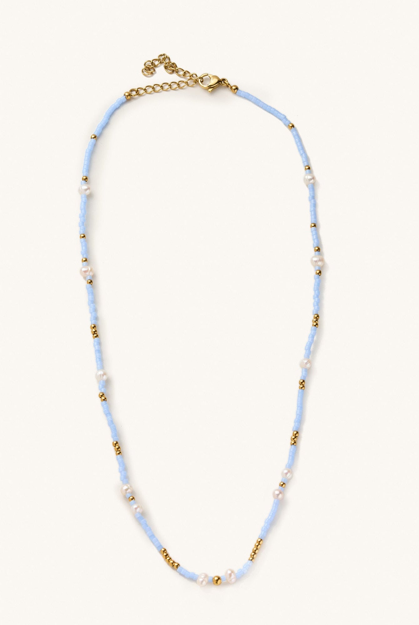 Nikki Smith Lucid Blue Mini Beaded Necklace-Necklace-Nikki Smith-Deja Nu Boutique, Women's Fashion Boutique in Lampasas, Texas