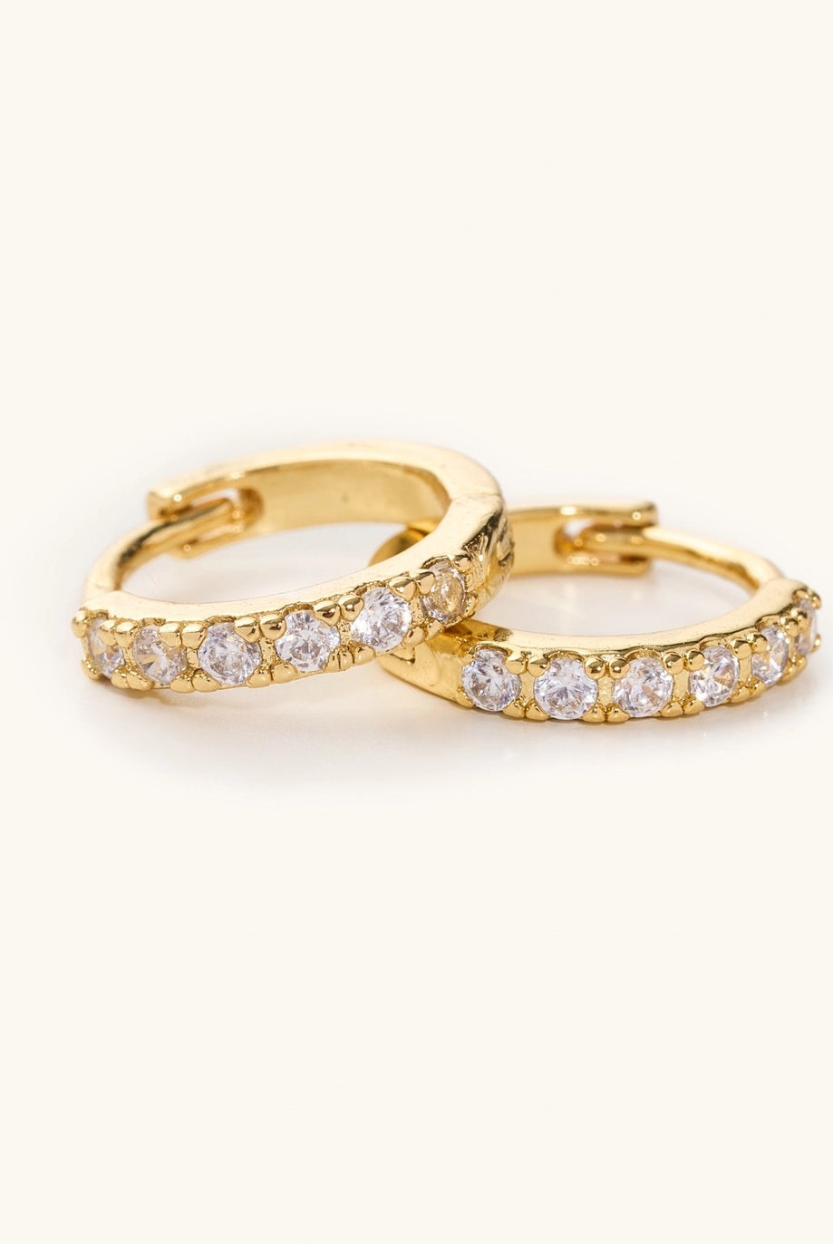Nikki Smith Waterproof Gold Crystal Huggies-Earrings-Nikki Smith-Deja Nu Boutique, Women's Fashion Boutique in Lampasas, Texas